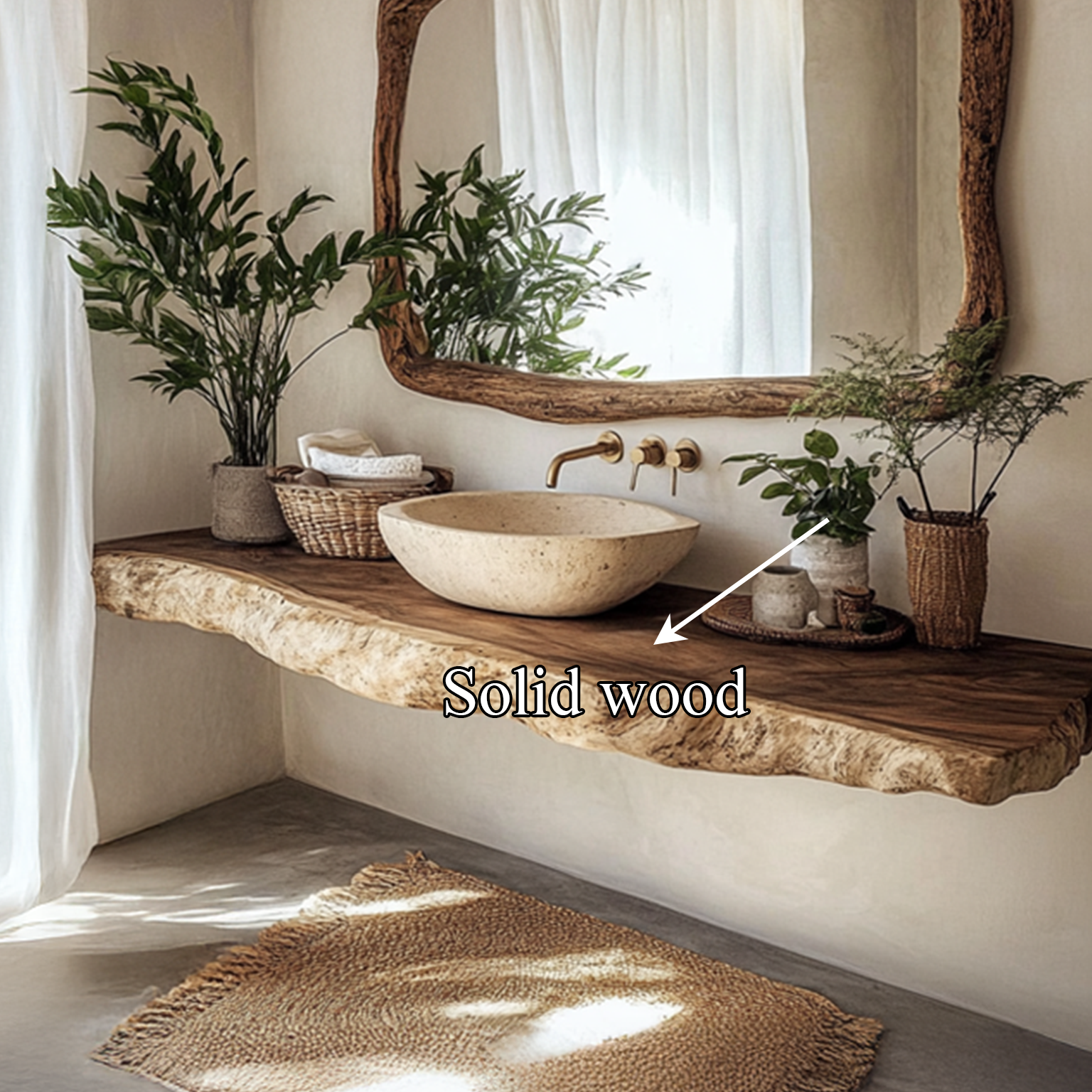 Rustic Single Sink Vanity Bathroom SINLSABRV071
