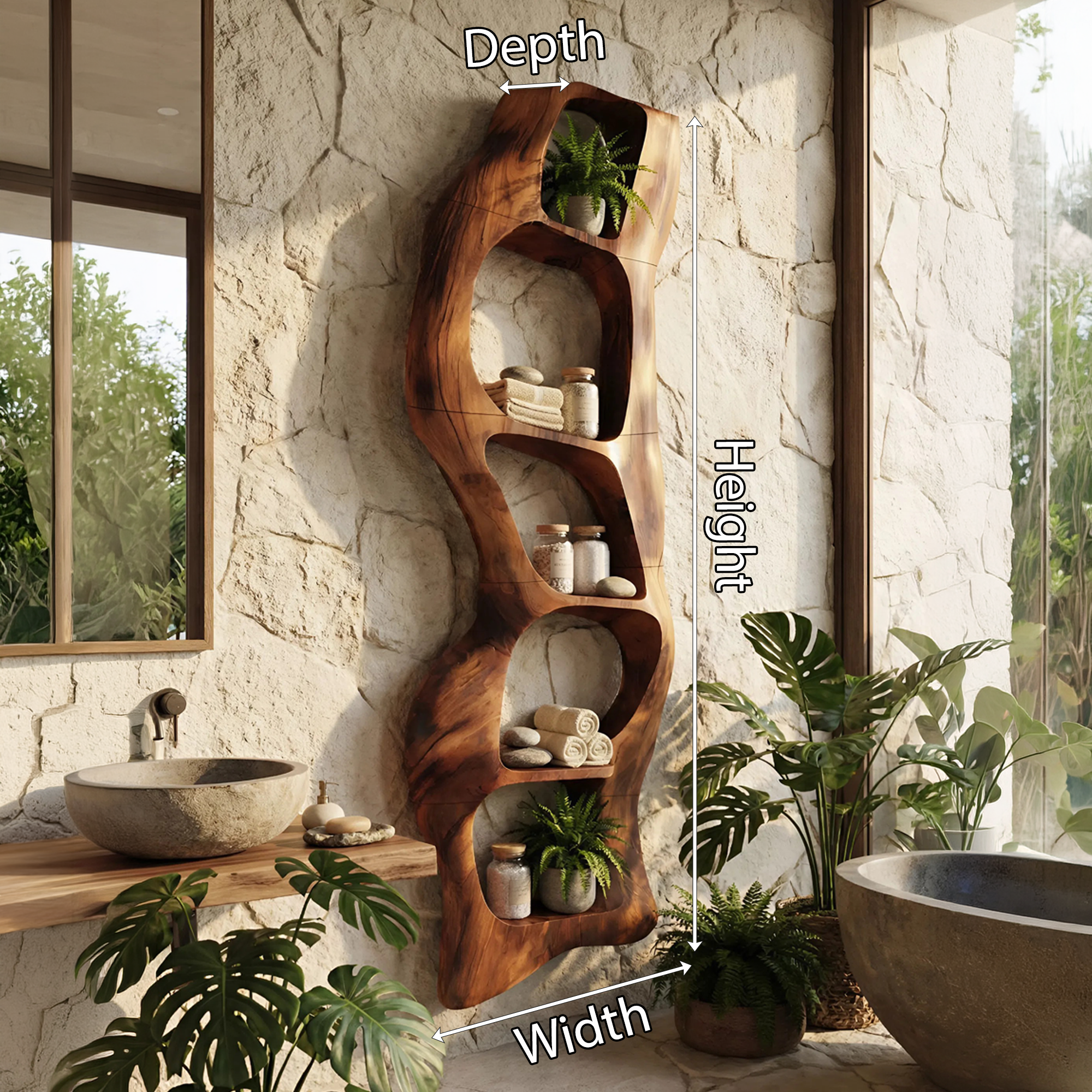 Contemporary Wall Shelf For Bedroom Wall Accent SILDTTNWMS035