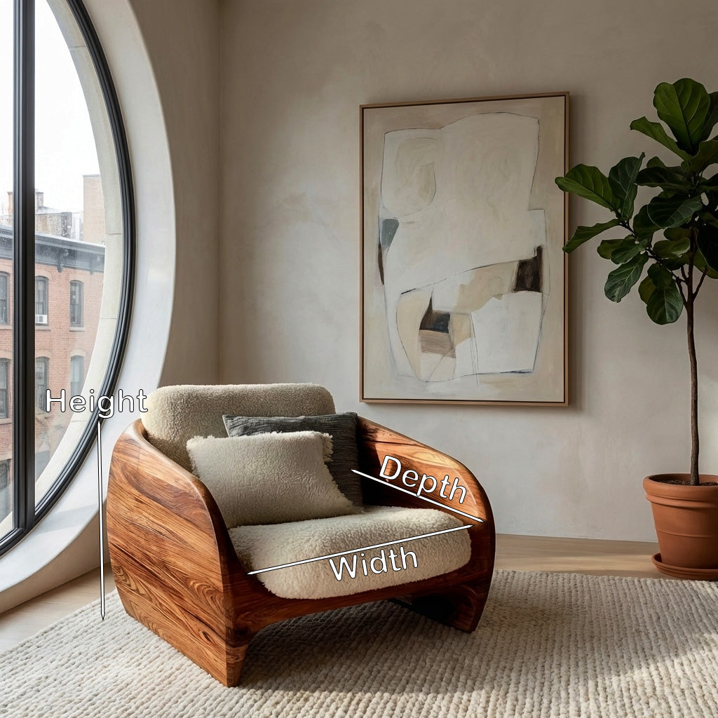 Modern Organic Natural Wood Chair For Cozy Living Room RTTHHNCHR149