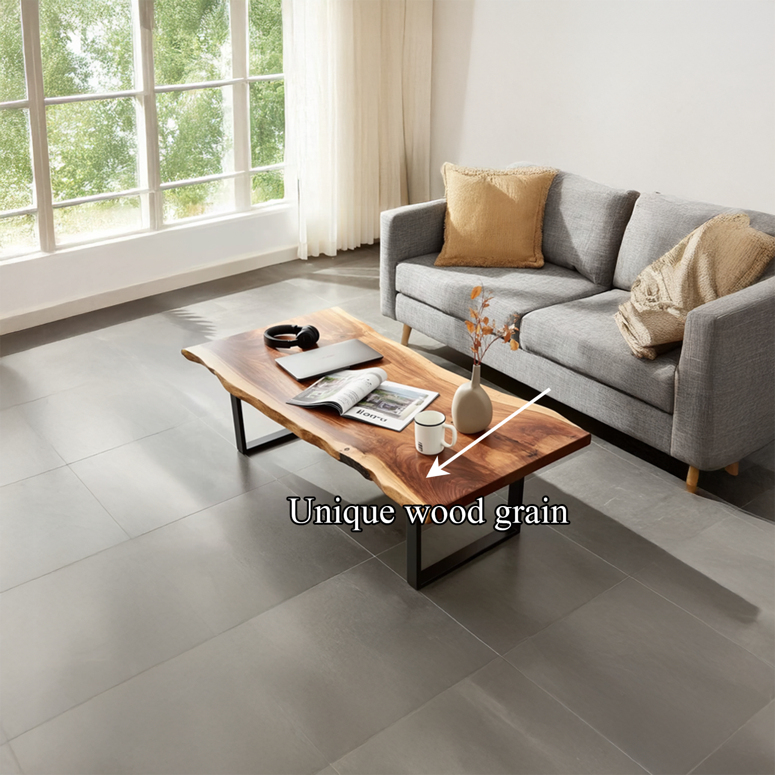 Rustic Coffee Table Small Living Room SINLSACF073