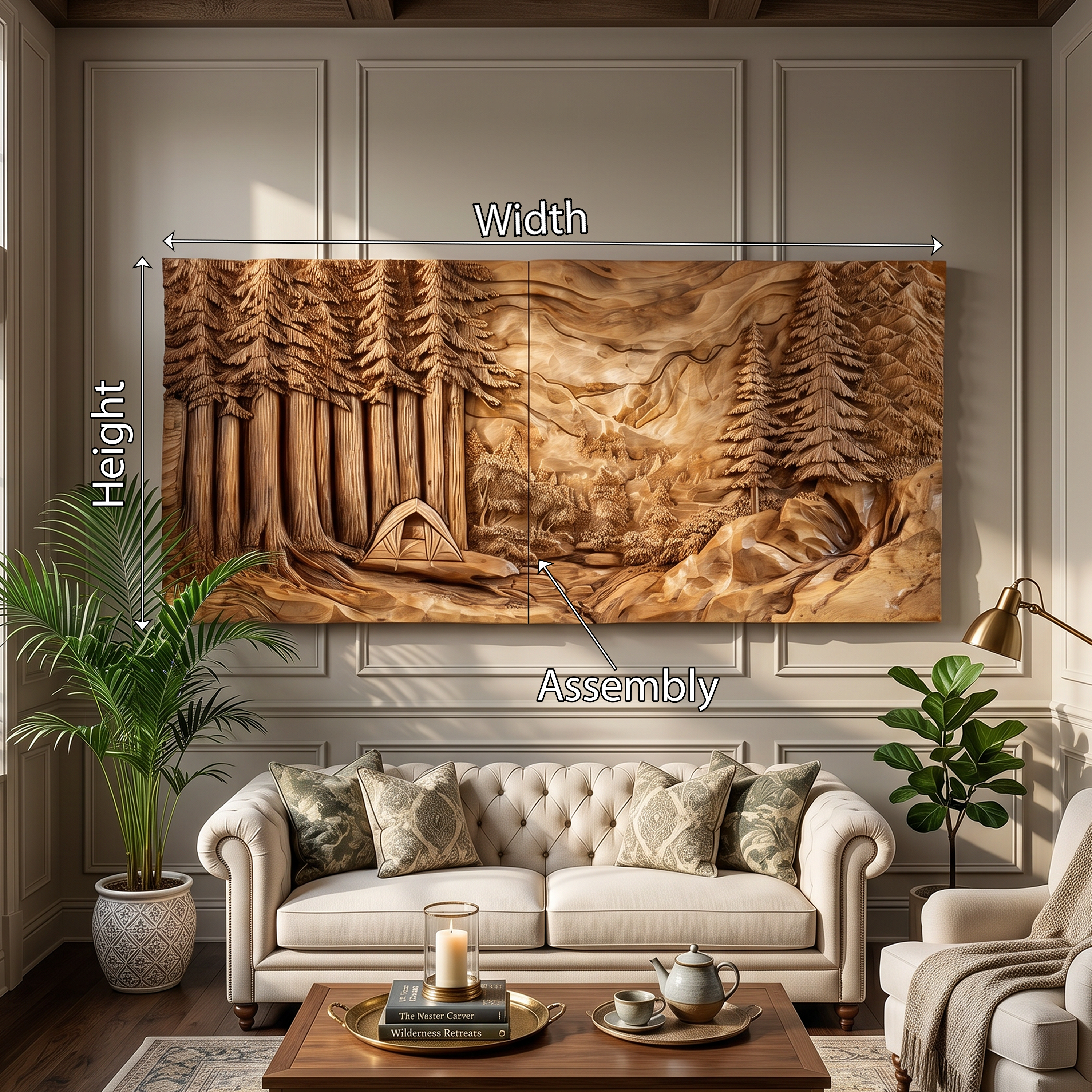 Illuminated Sunset Lake Wood Wall Art For Cozy Cabin Interior Decor SILDTTRWA099