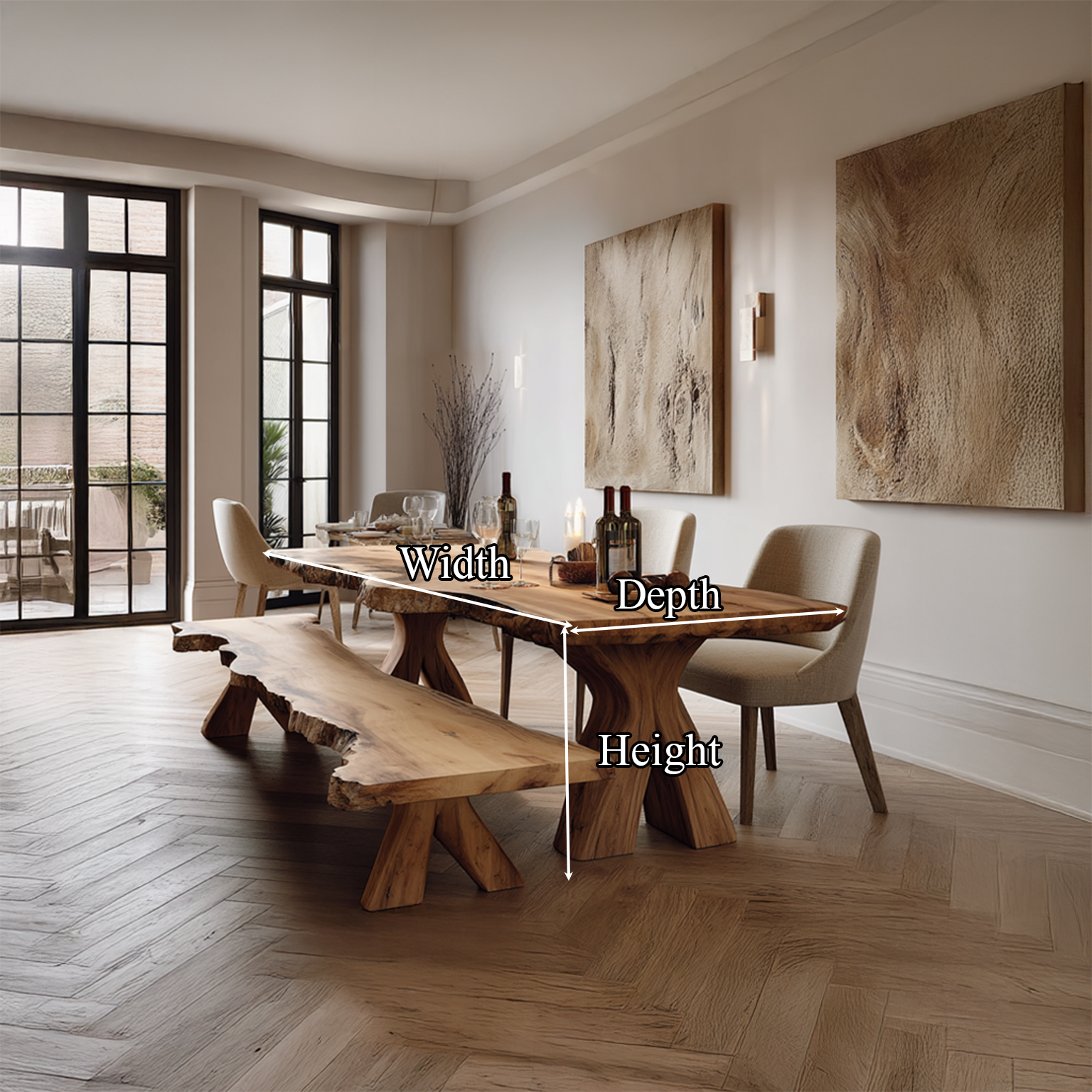 Rustic Large Dining Table Home SINLSADT055