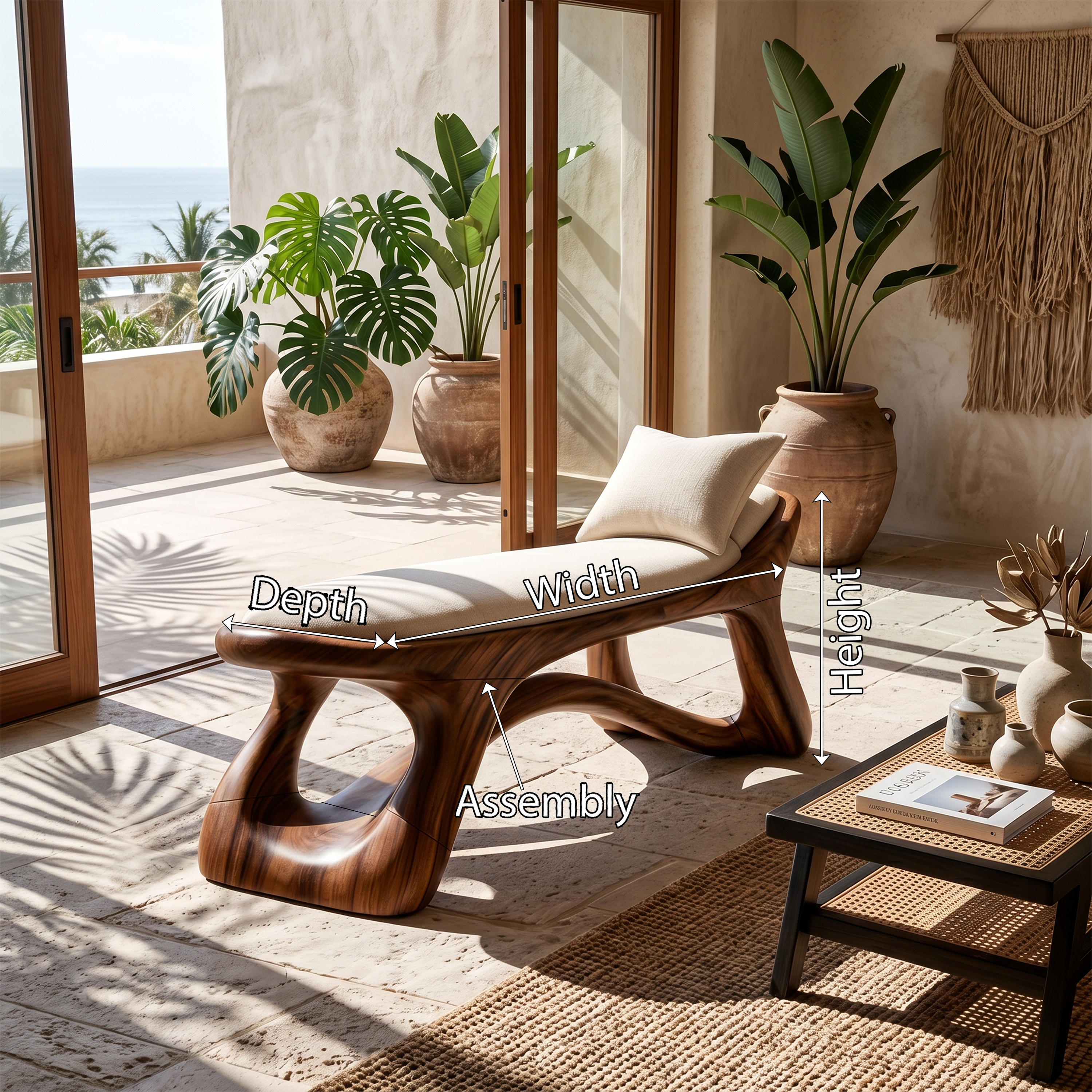 Minimalist Wooden Bench Modern Foyer SILDTTRBEN069