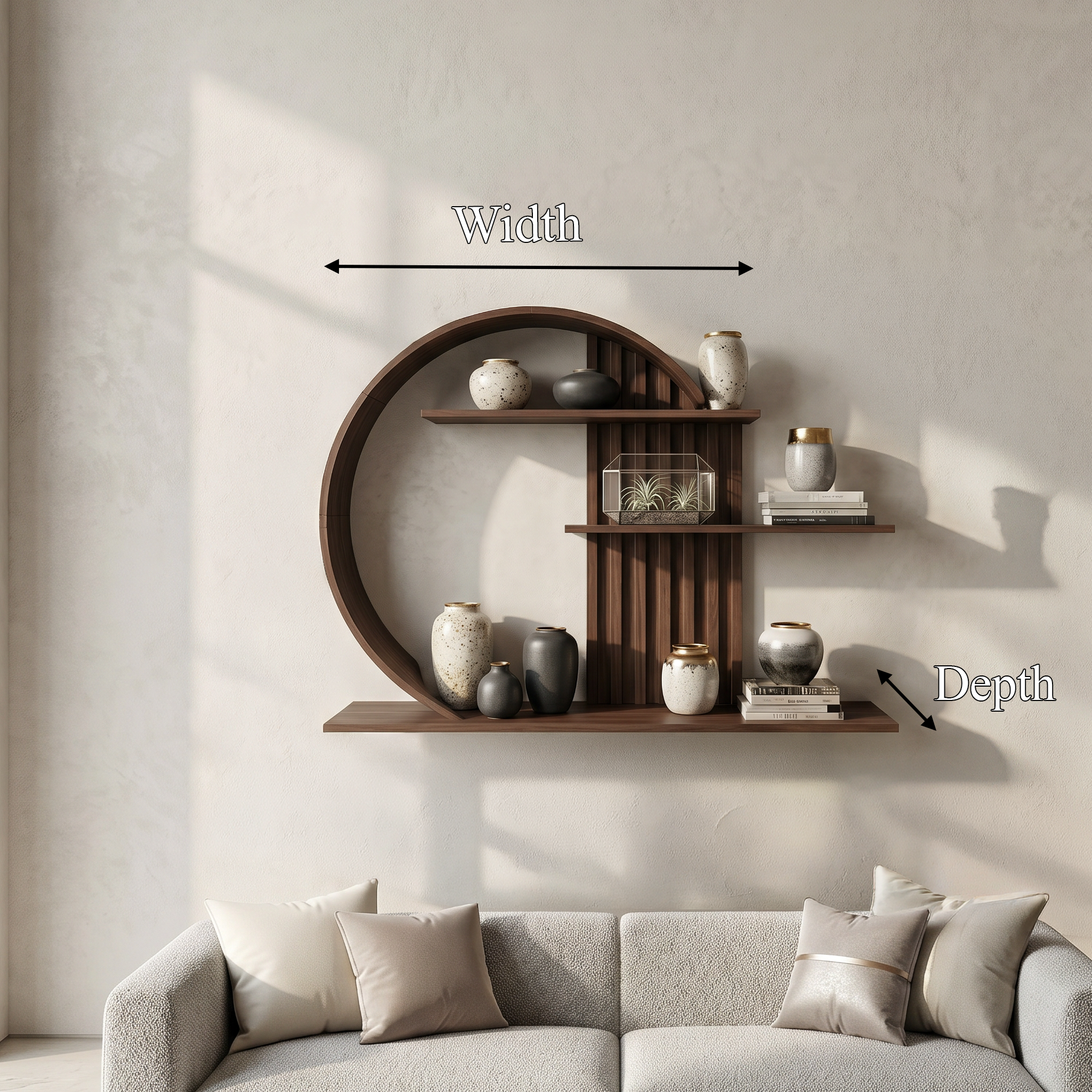 Modern Zen Wall Decor Shelf Living Room And Harmony Room SINLSAFL238