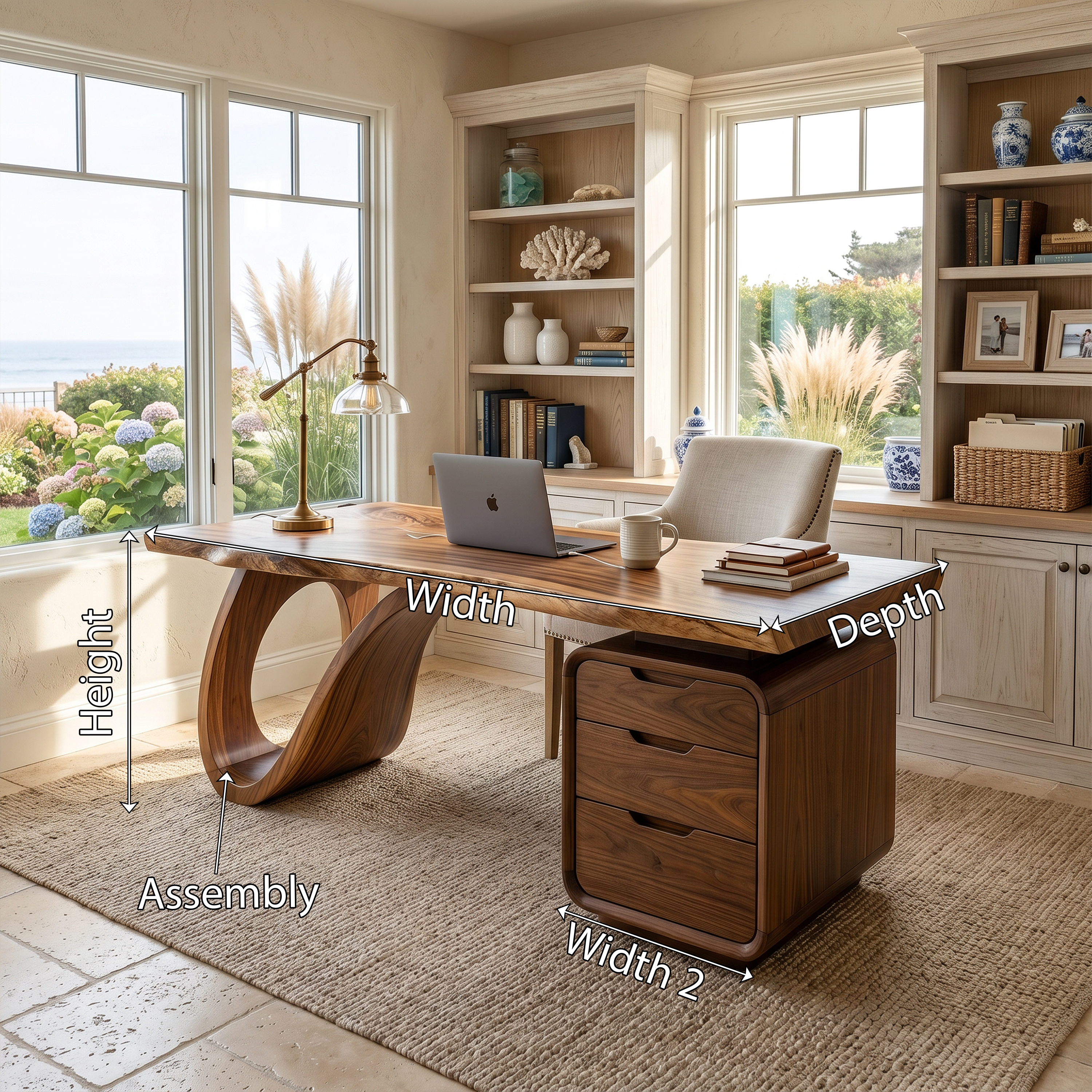 Modern Corner Executive Desk Coastal Home SILDTTRDE039