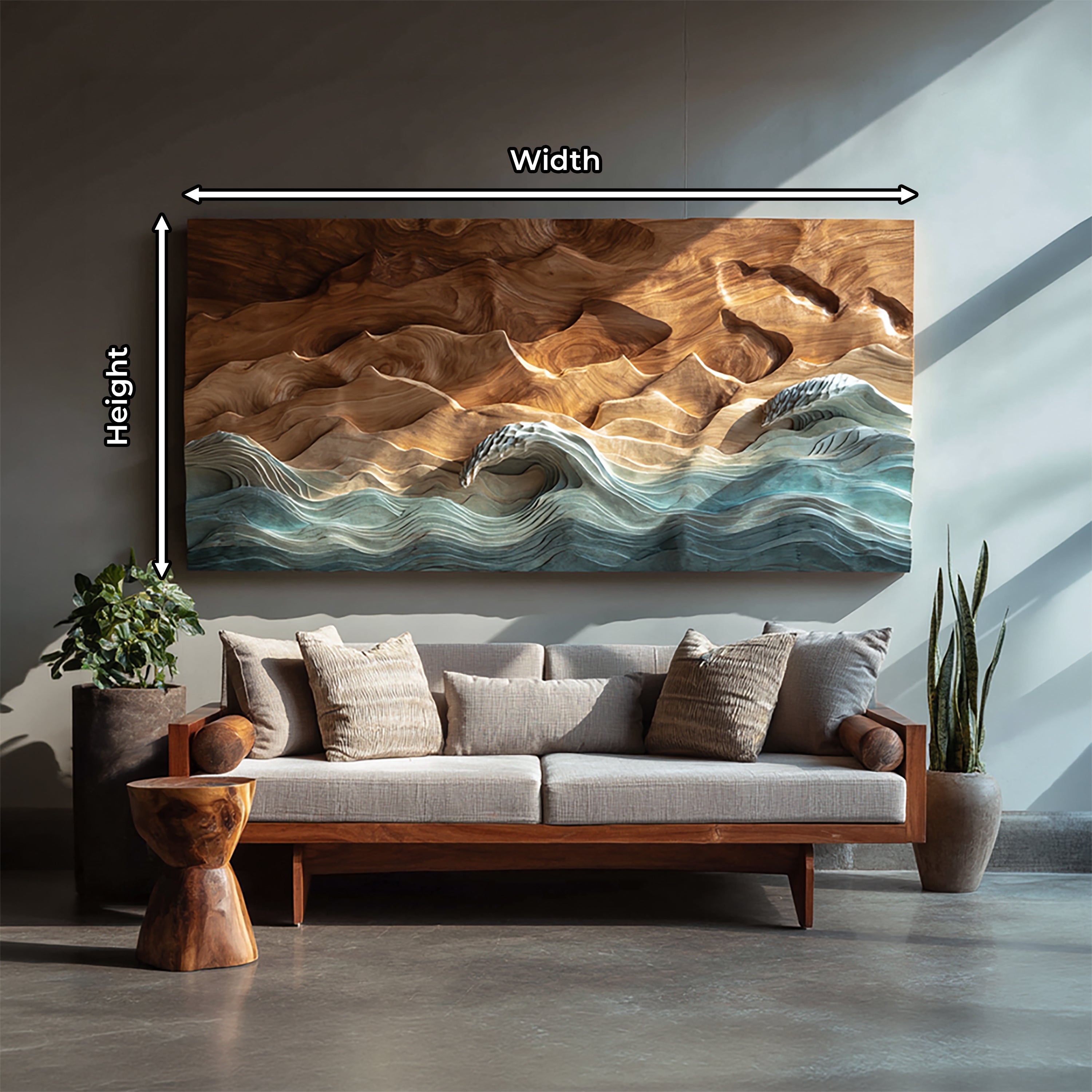Rustic Mountain Lake Wood Wall Art For Cabin Living Room Design SILDTTRWA072