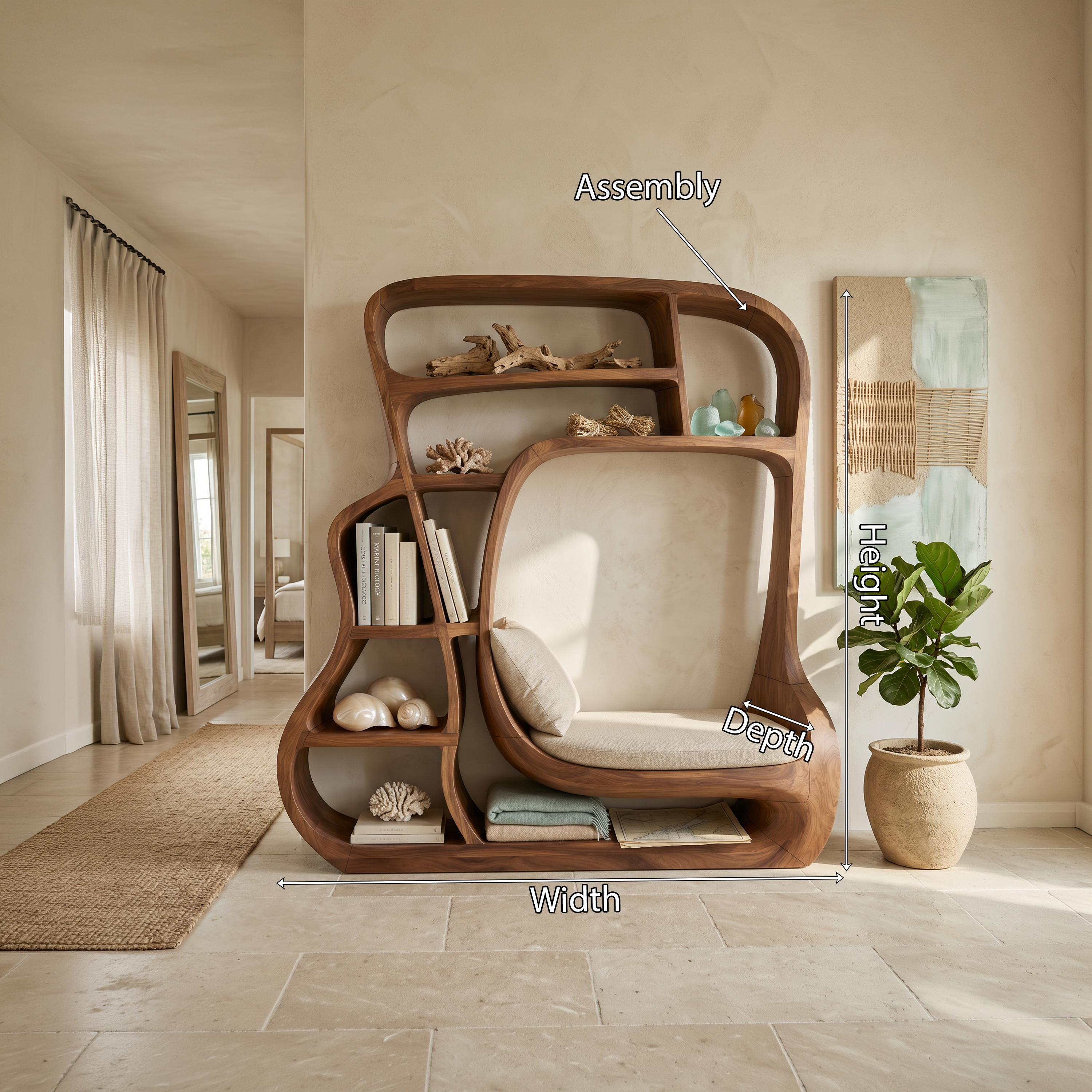 Minimalist Storage Bookcase For Modern Bedroom Interior SILDTTNBS053