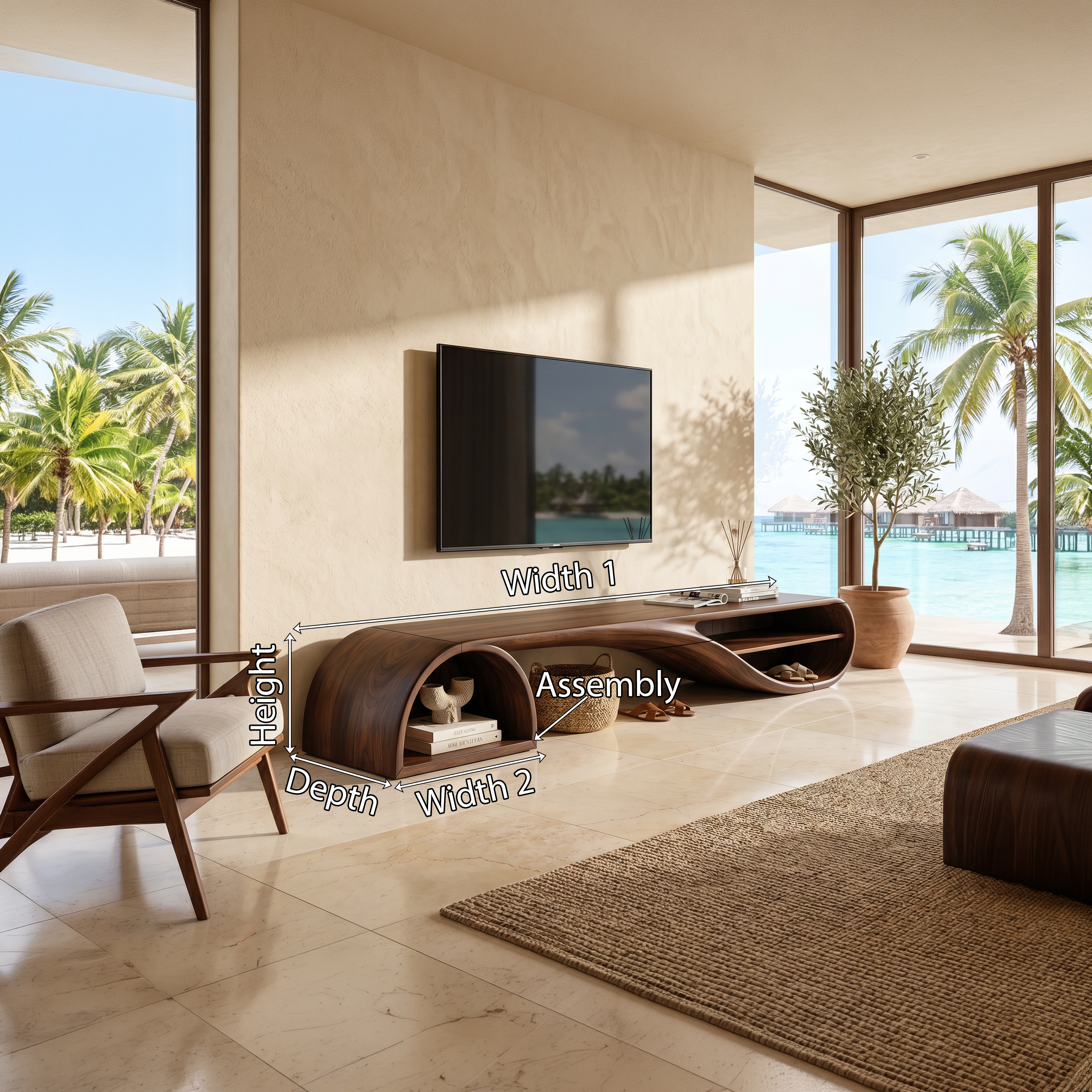 Minimalist Floating TV Stand For Apartment Living Space SILDTTNTVC140