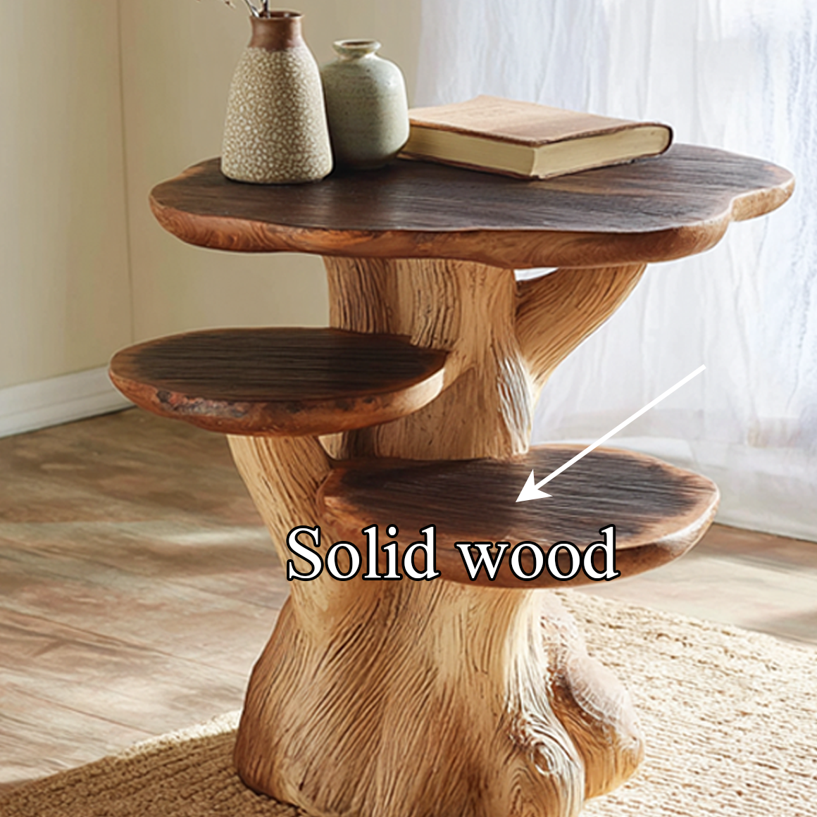 Rustic Mushroom End Table Living Room SINLSABT101