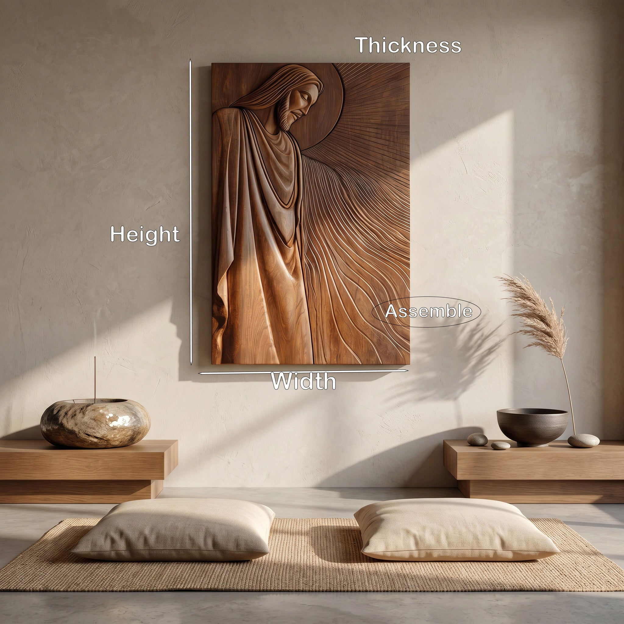 Organic Modern Sacred Wall Art For Living Room RTTHHNWA197