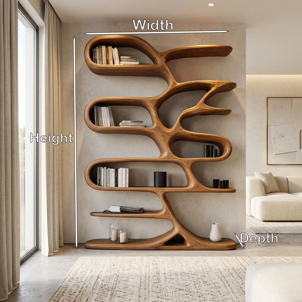 Contemporary Wooden Bookcase For Minimalist Living Room Decor RTTHHNBS158