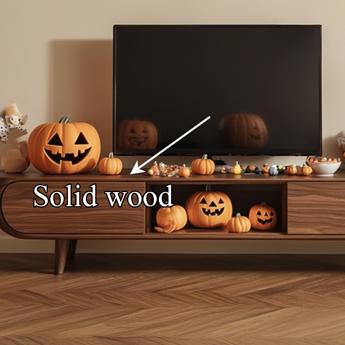 Mid Century Tv Stand Cabinet Living Room Halloween Decor SINLSASC227