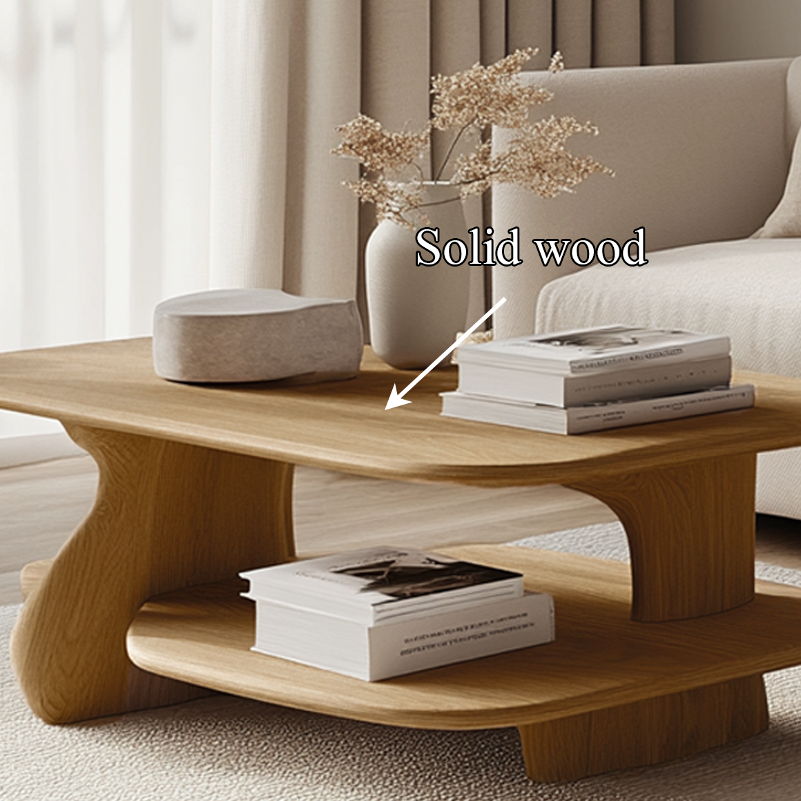 Scandinavian Curved Coffee Table Living Room Studio Room SINLSACF230