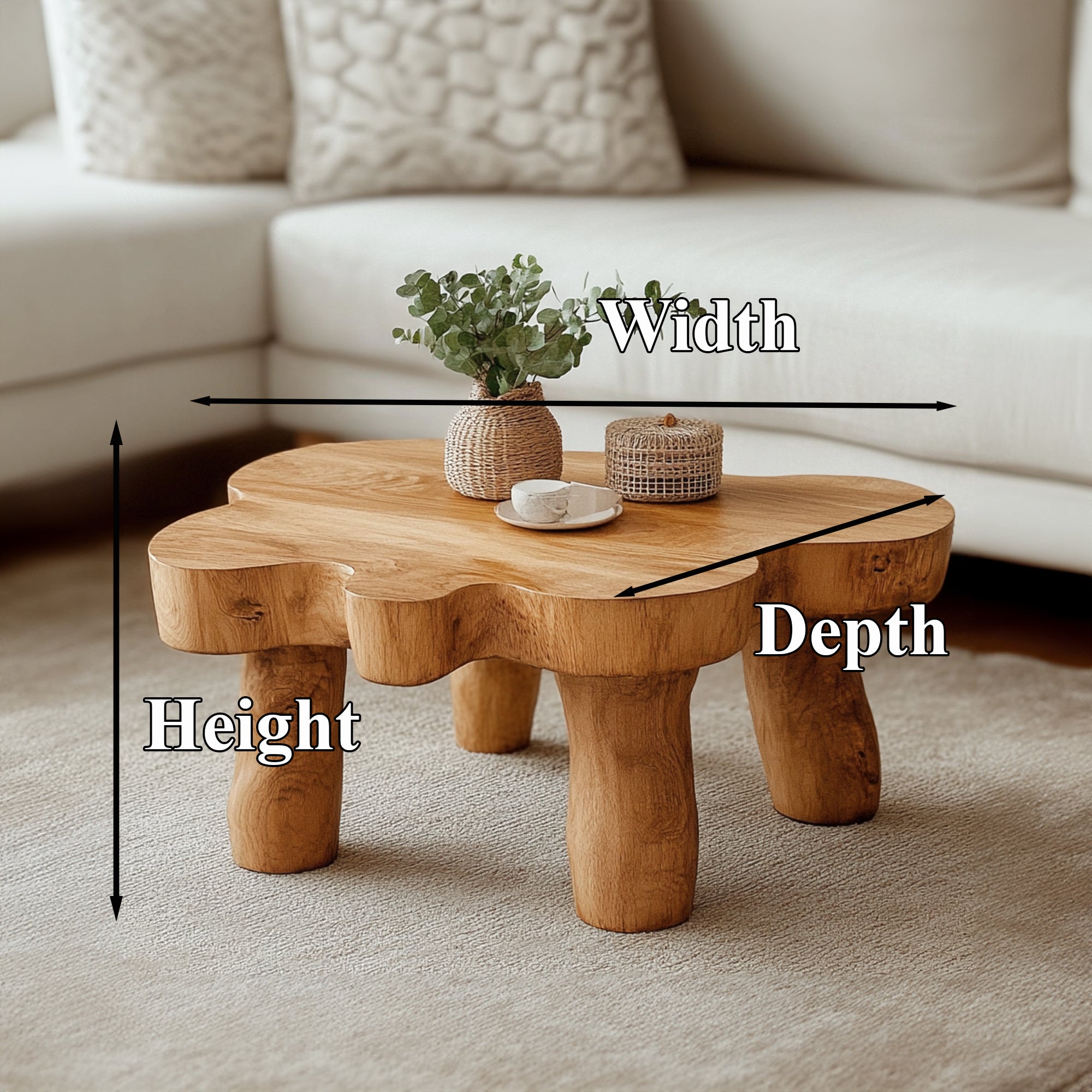 Rustic Living Edge Coffee Table For Cozy Interiors SILDTCF003