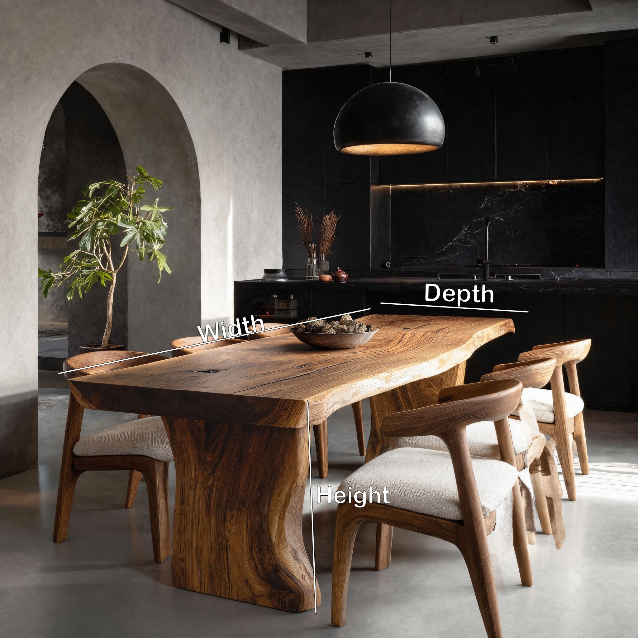 Wabi Sabi Handcrafted Dining Table For Dining Room RTTHHNDN039