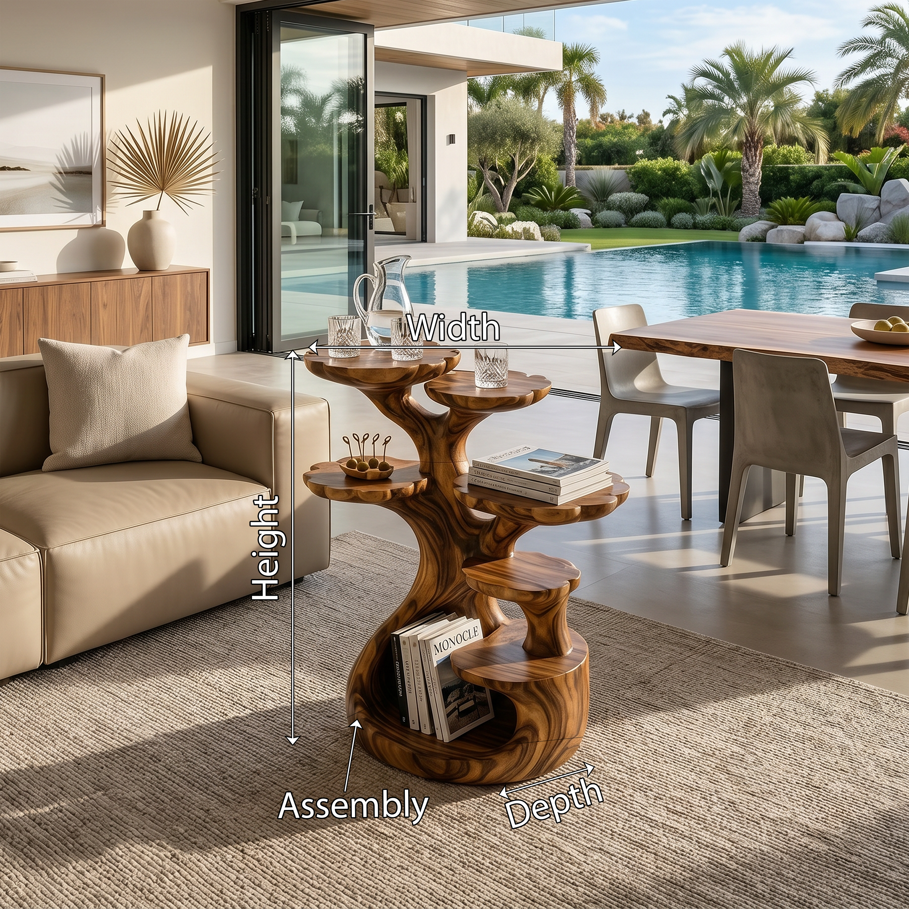 Contemporary Multi Tier Side Table Modern Home SILDTTRSTA022