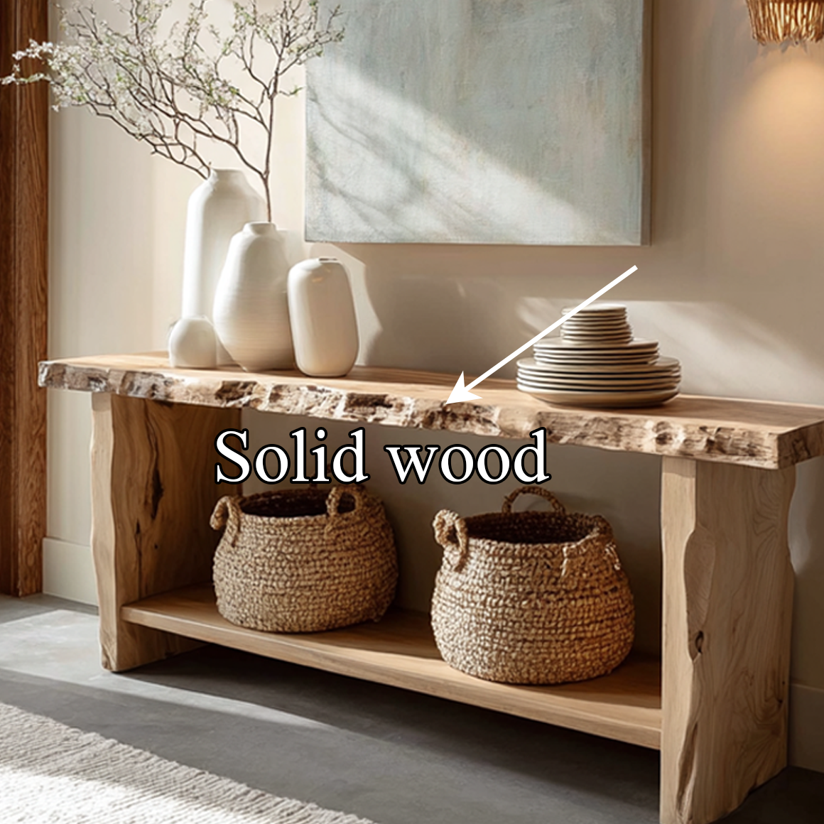 Rustic Live Edge Console Table Dining Room Or Entryway SINLSACS260