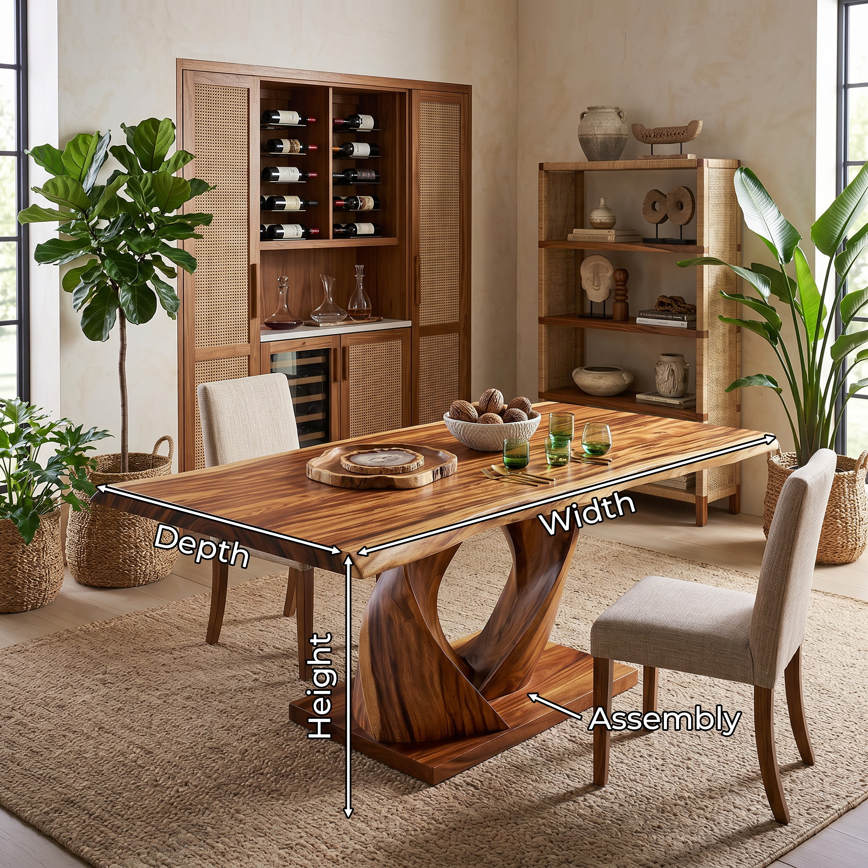 Organic Entertaining Table For Tropical Wine Room SILDTTRDN077