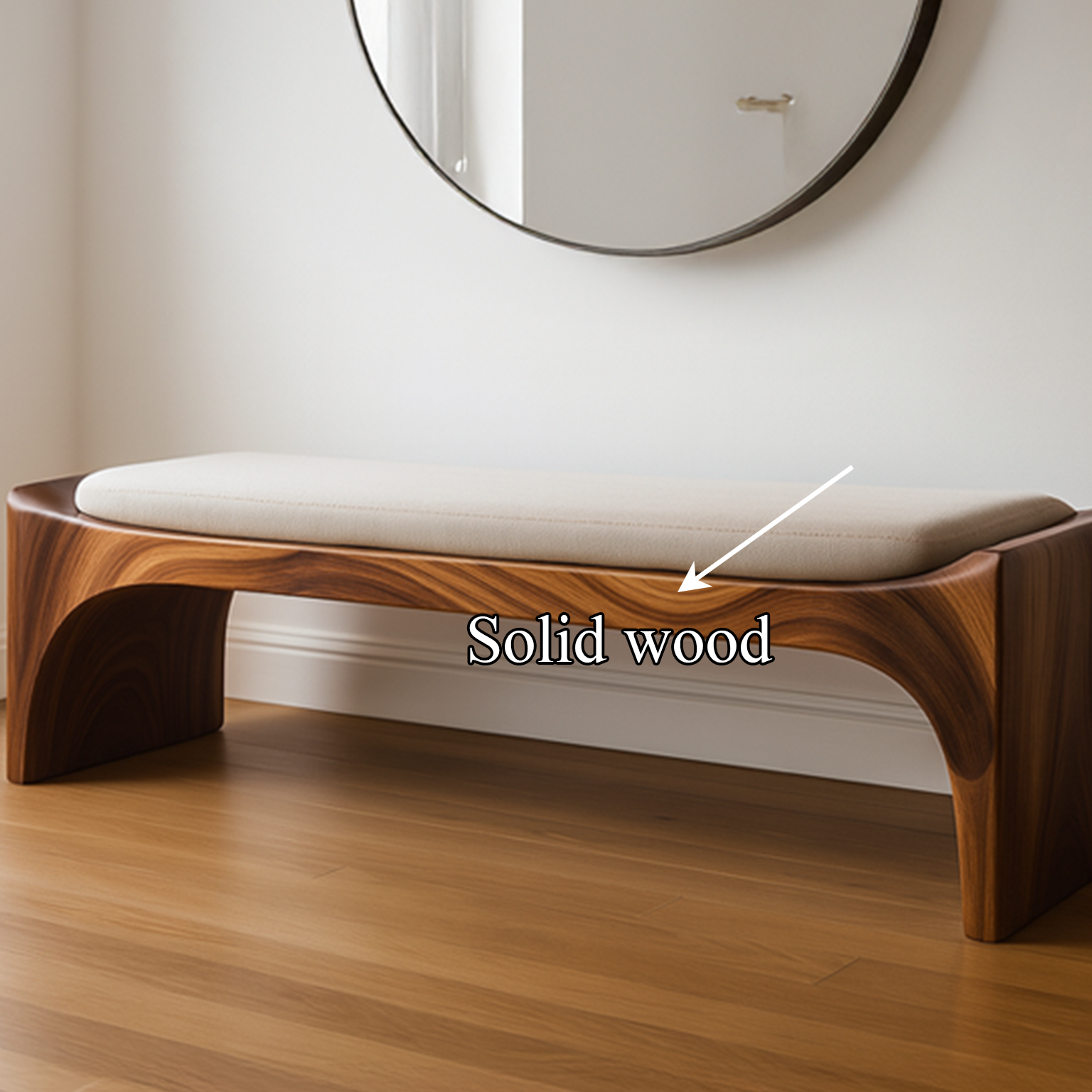 Mid Century Modern Bench Entryway Accent Seating Living SINLSARS011