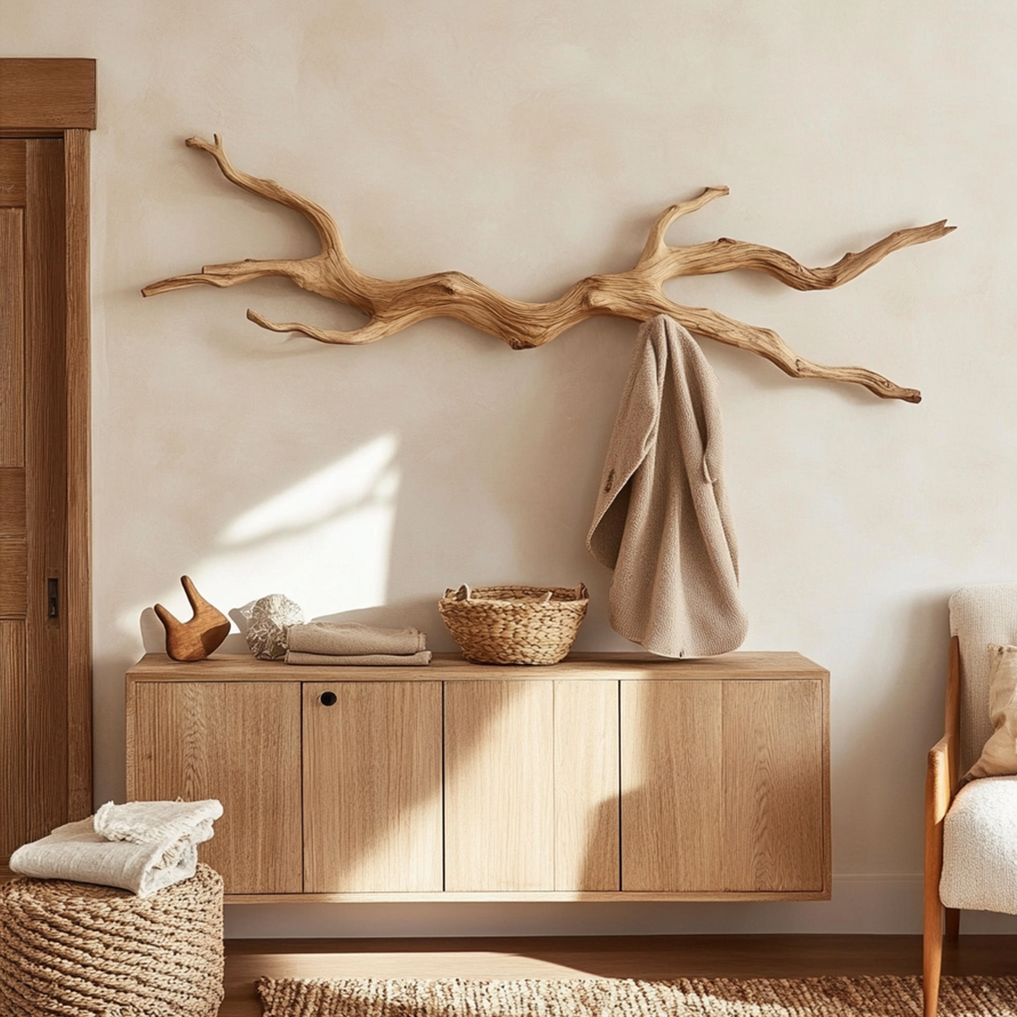 Custom Wooden Coat Rack Unique Design Product Home Office Decoration Family Gift SINLTCR007