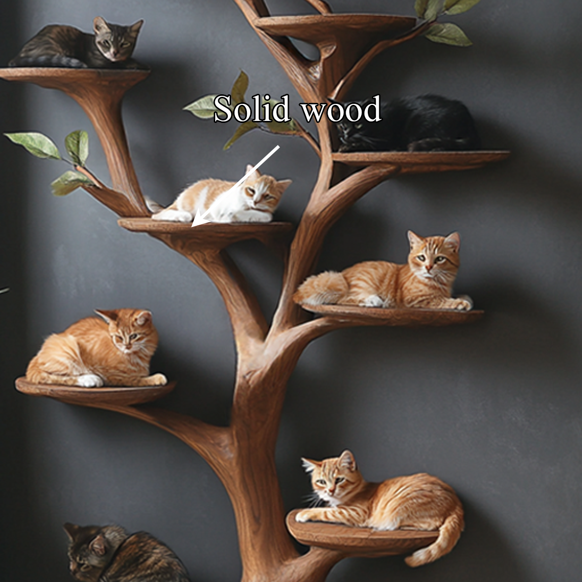 Rustic Tree Cat Perch Artistic Pet Furniture SINLSATT072
