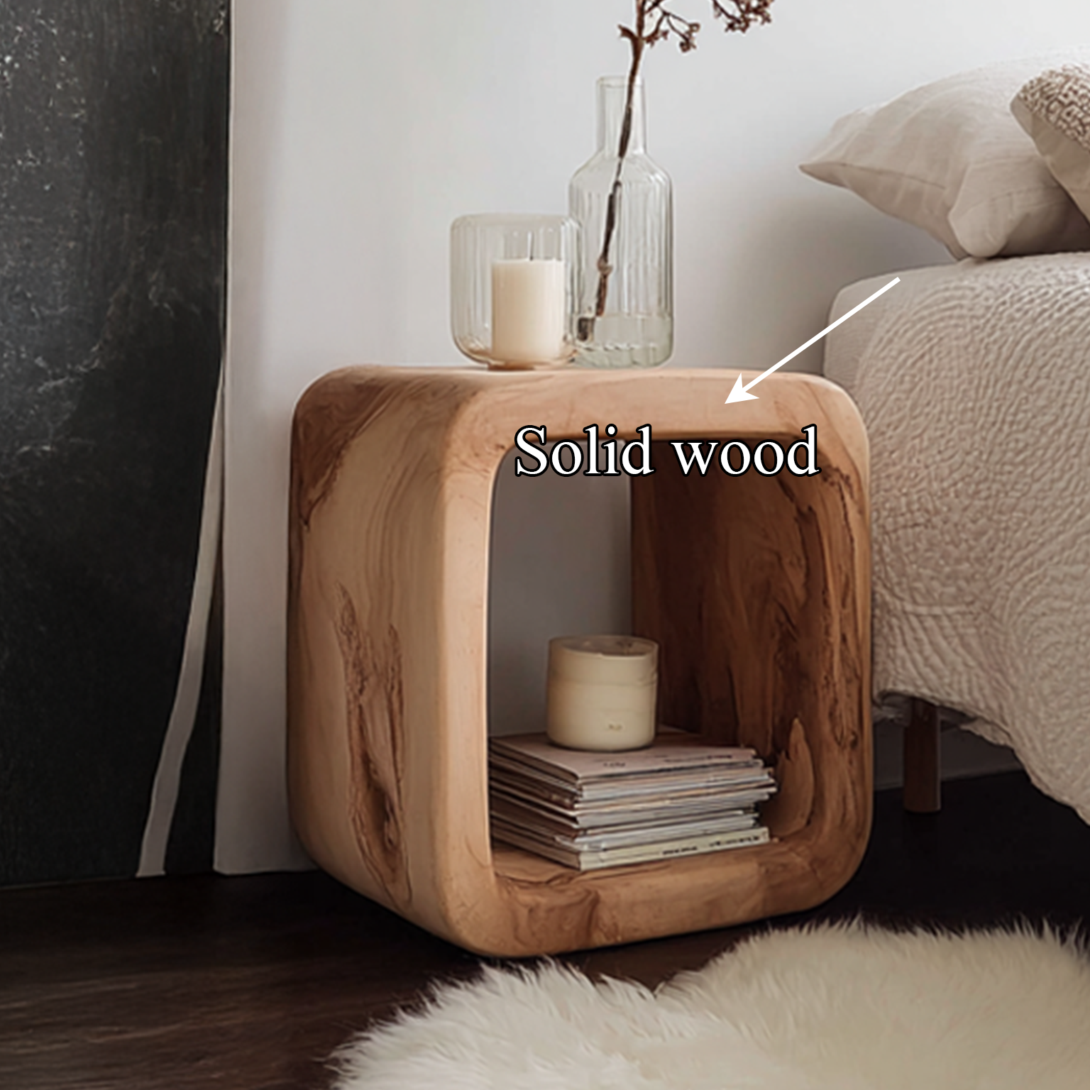 Mid Century Modern Nightstand Bedroom Space SINLSABT038