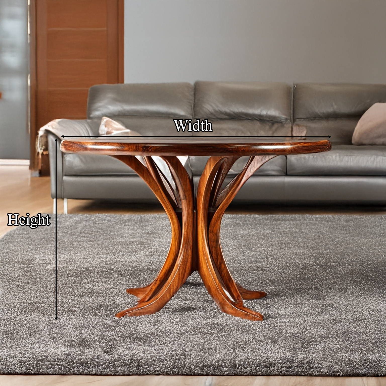Live Edge Coffee Table Rustic Wood Home Decor Gift SINLSACF023