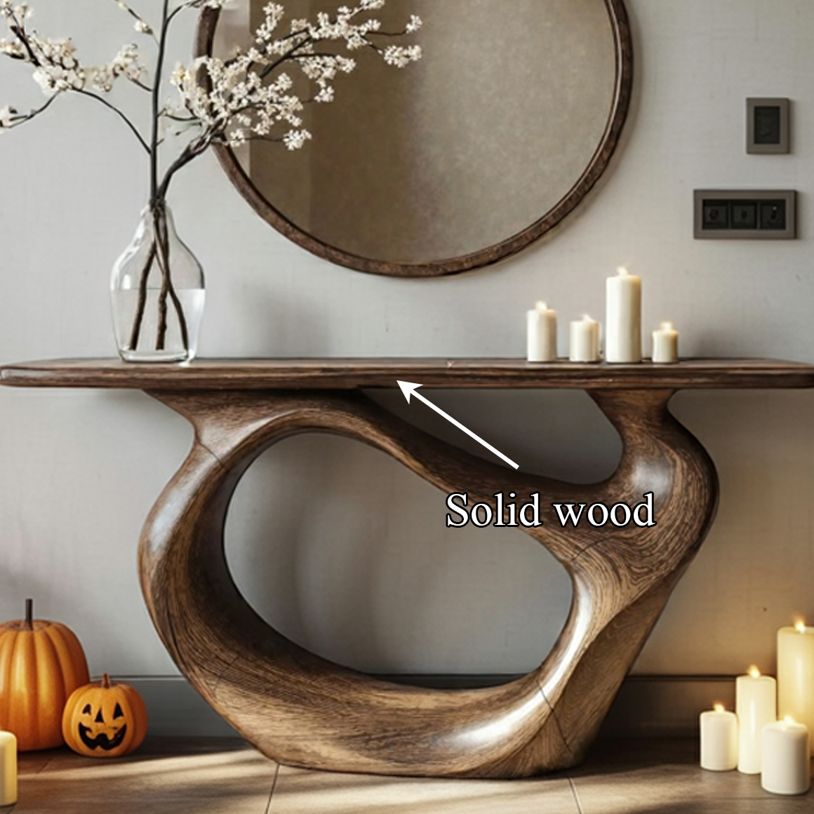 Rustic Halloween Console Table Entryway SINLSAHW018