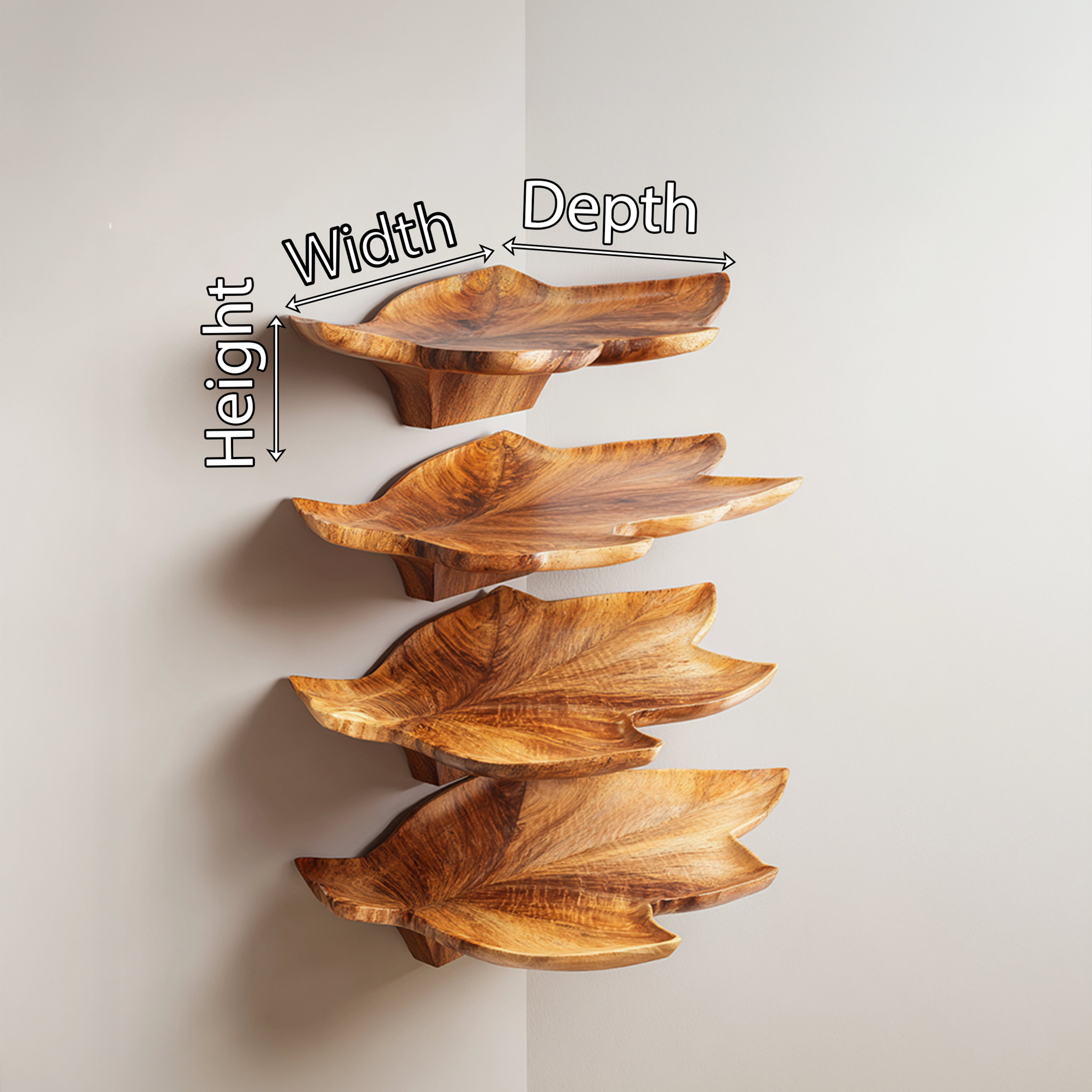 Mid Century Leaf Wall Shelf Office Wall Decor Display SILDTTRCLS008