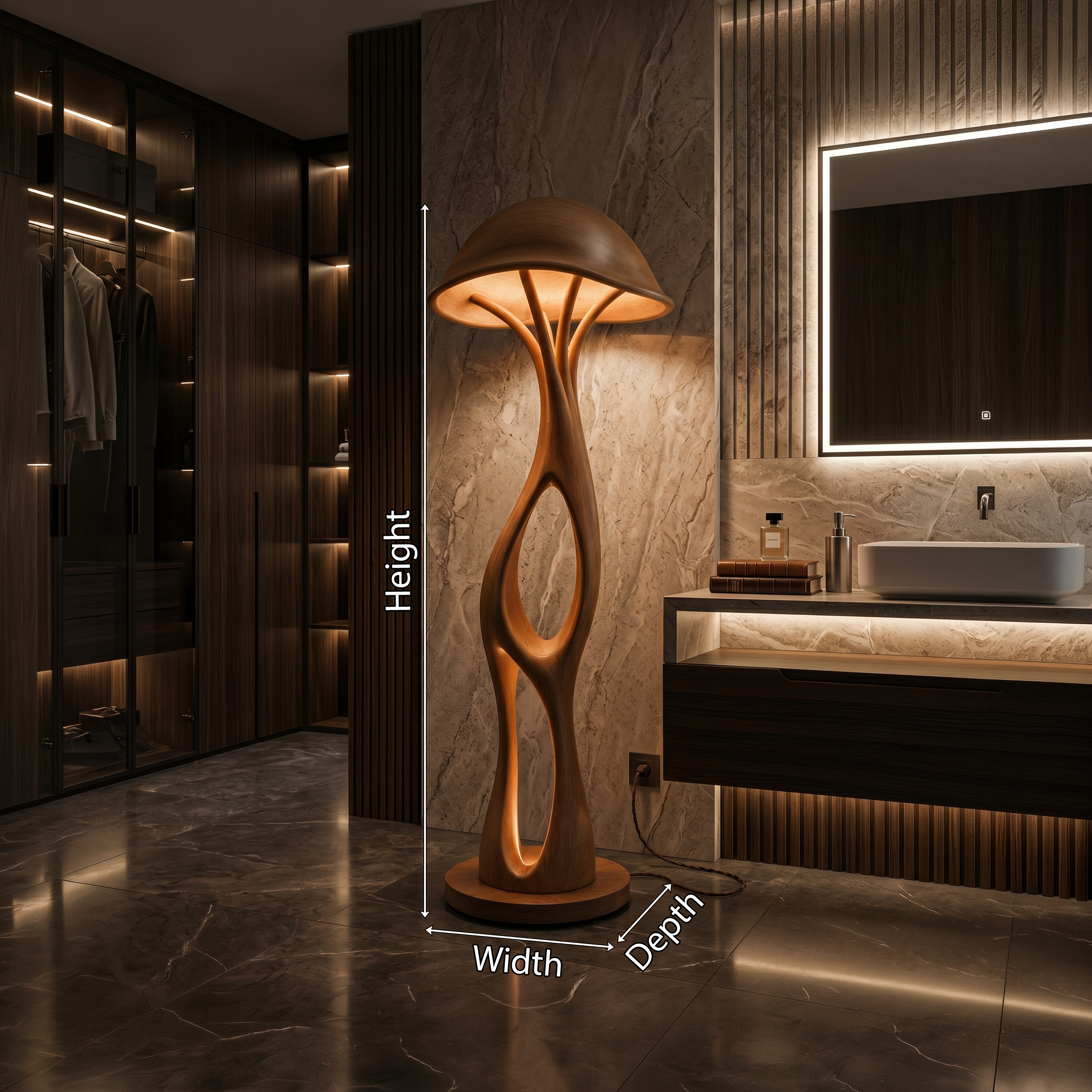 Contemporary Dome Mushroom Floor Lamp For Bedroom SILDTTNLAM008