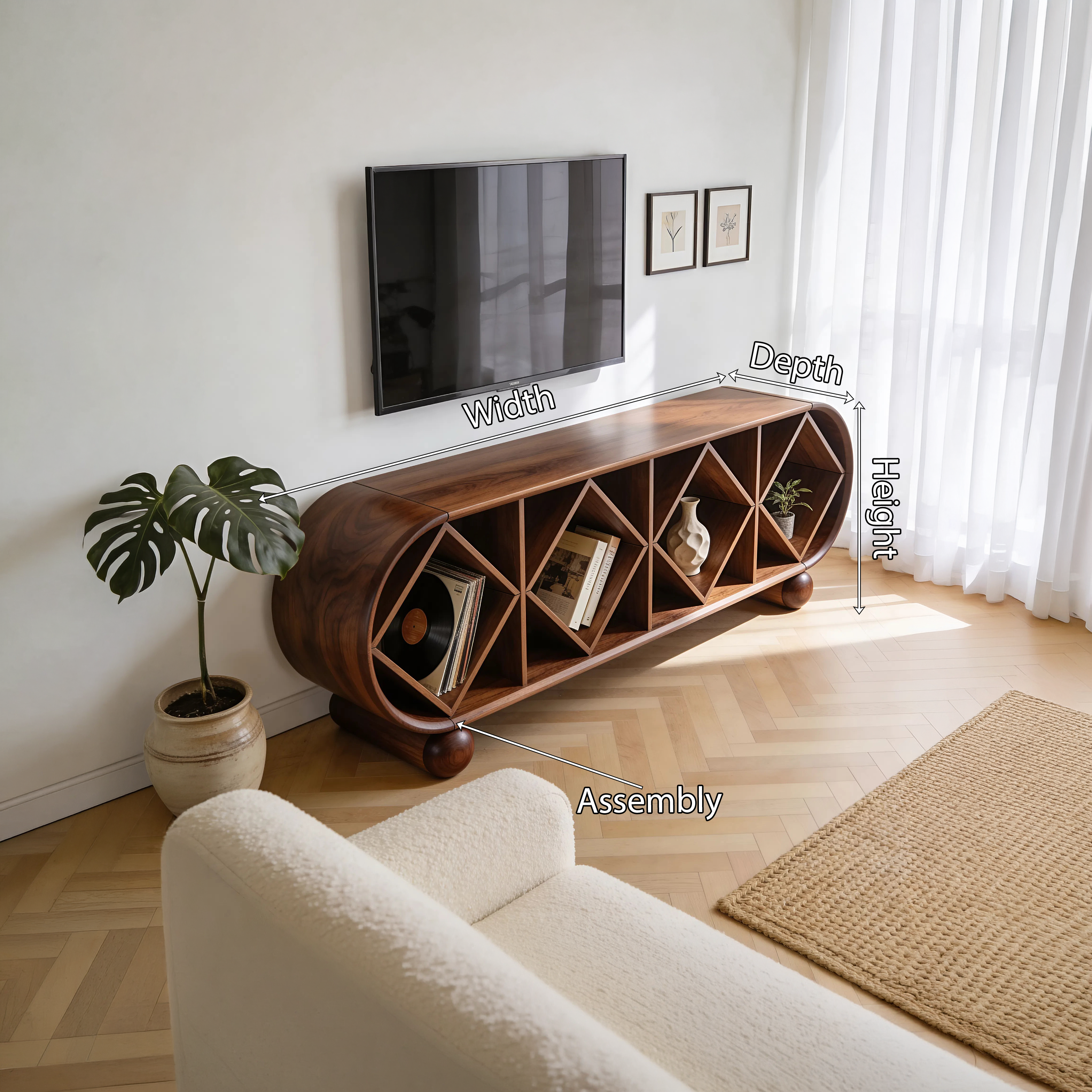Contemporary Linear TV Console For Modern Living Space SILDTTNTVC149