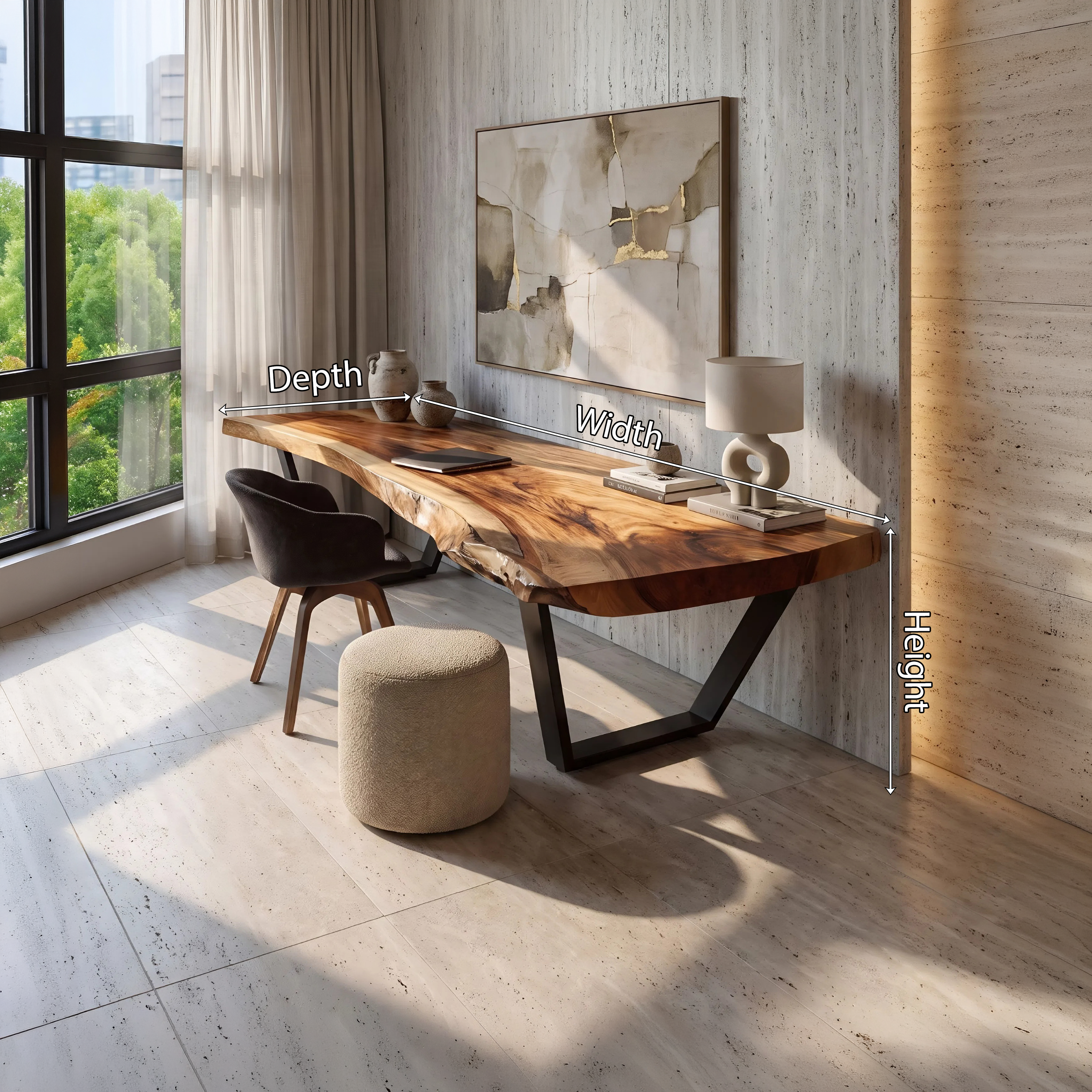 Modern Solid Wood Desk For Bedroom Furniture SILDTTNDE016