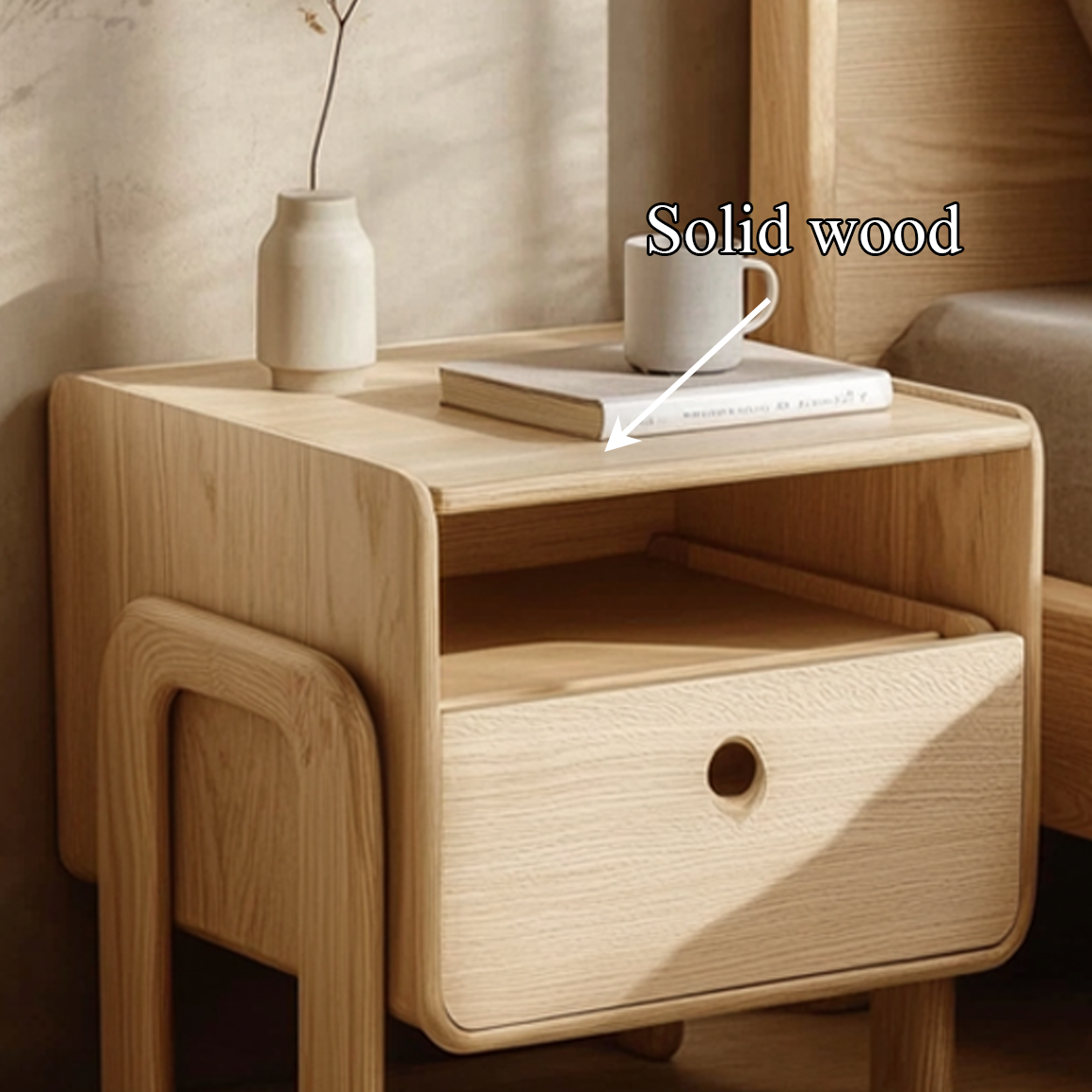 Mid Century Modern Nightstand For Bedroom SINLSABT176