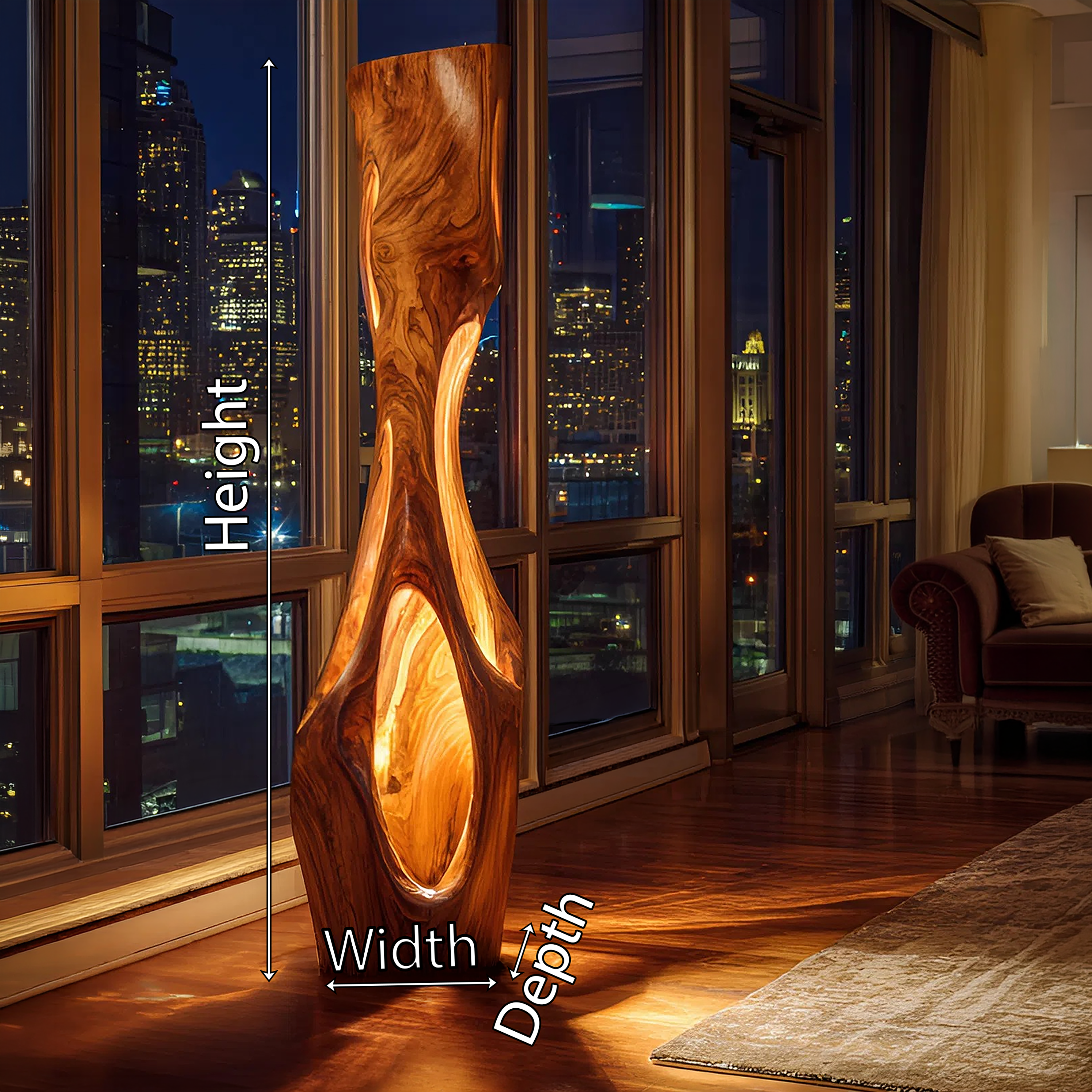 Modern Sculptural Table Lamp Living Room Bedroom Kitchen Corner SILDTTRLAM001