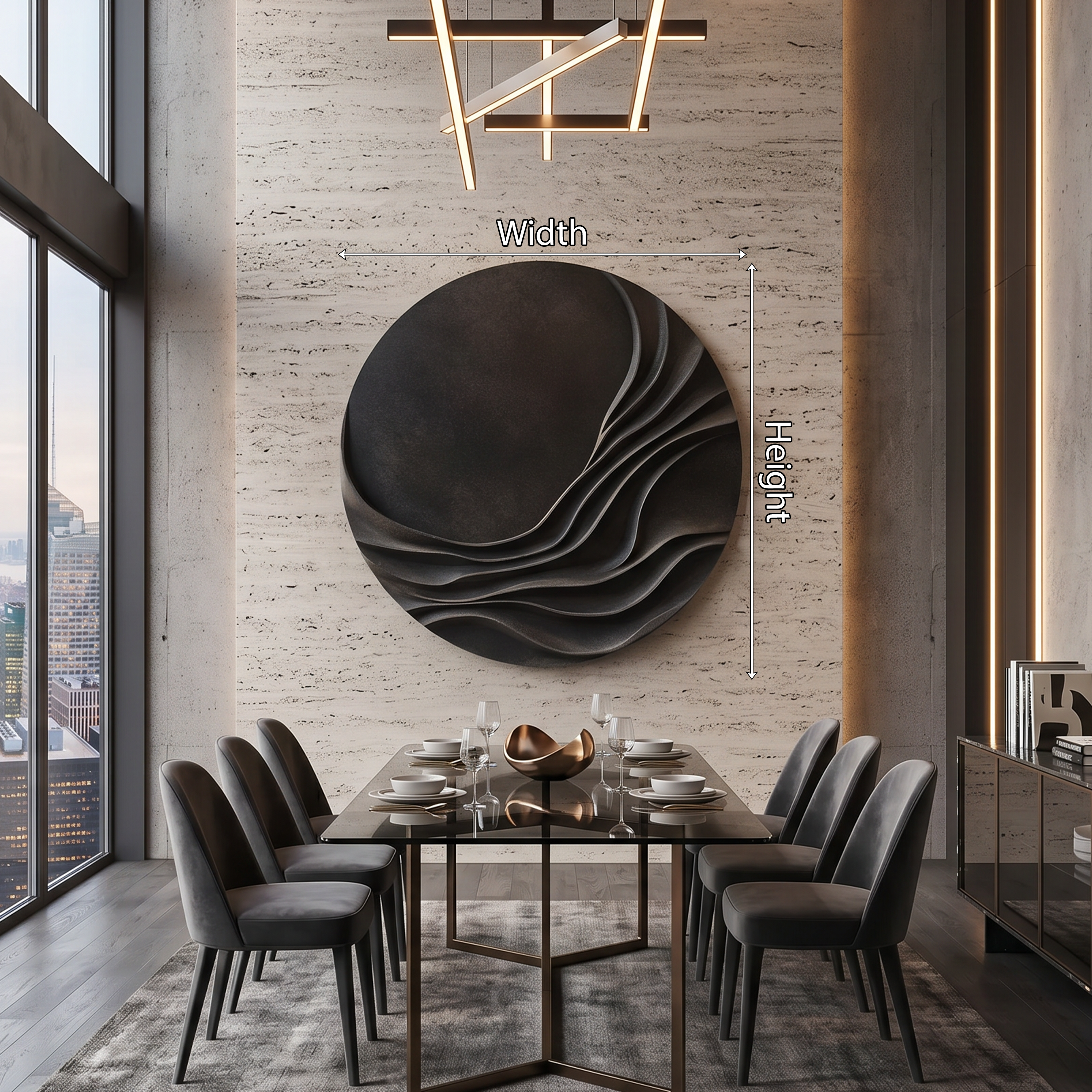 Minimalist Organic Wall Sculpture For Entry Hall Interior SILDTTNWA122