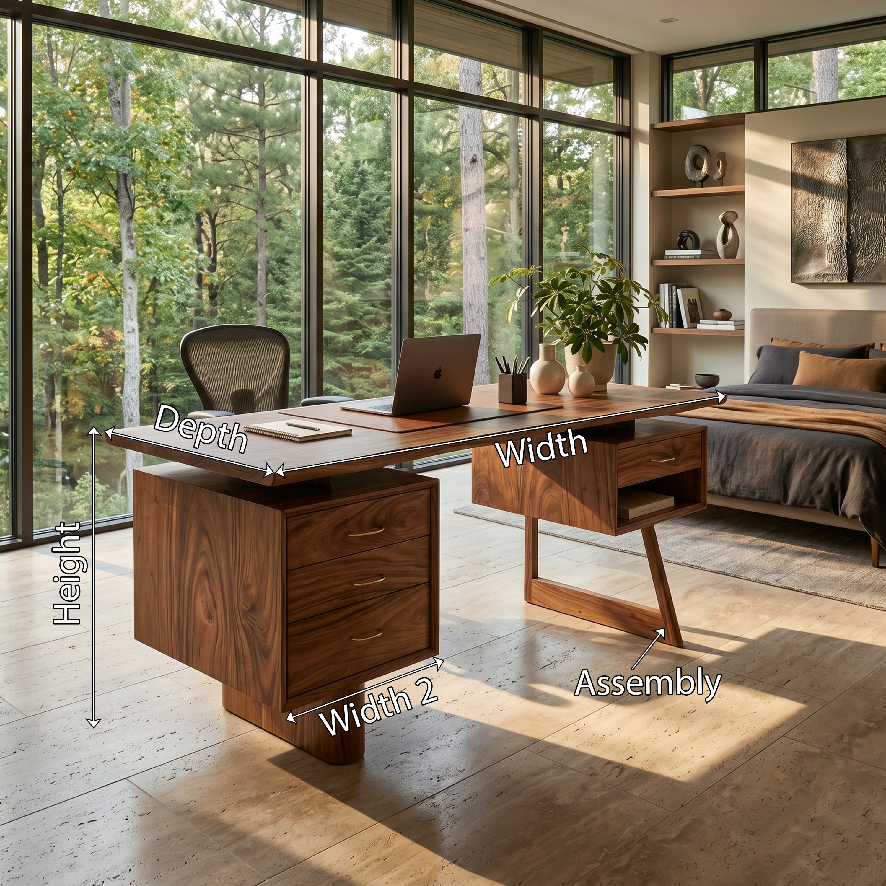 Minimalist Executive Desk Home Workspace SILDTTRDE033