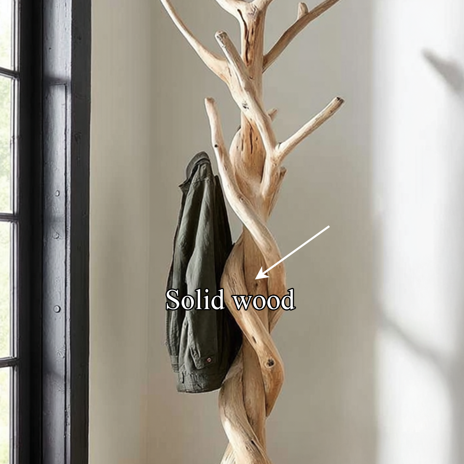 Rustic Tree Coat Rack Lounge Living Room SINLSATCR013