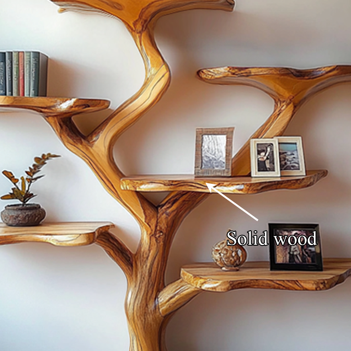 Rustic Mushroom Tree Bookshelf Living Room Or Bedroom SINLSATB451