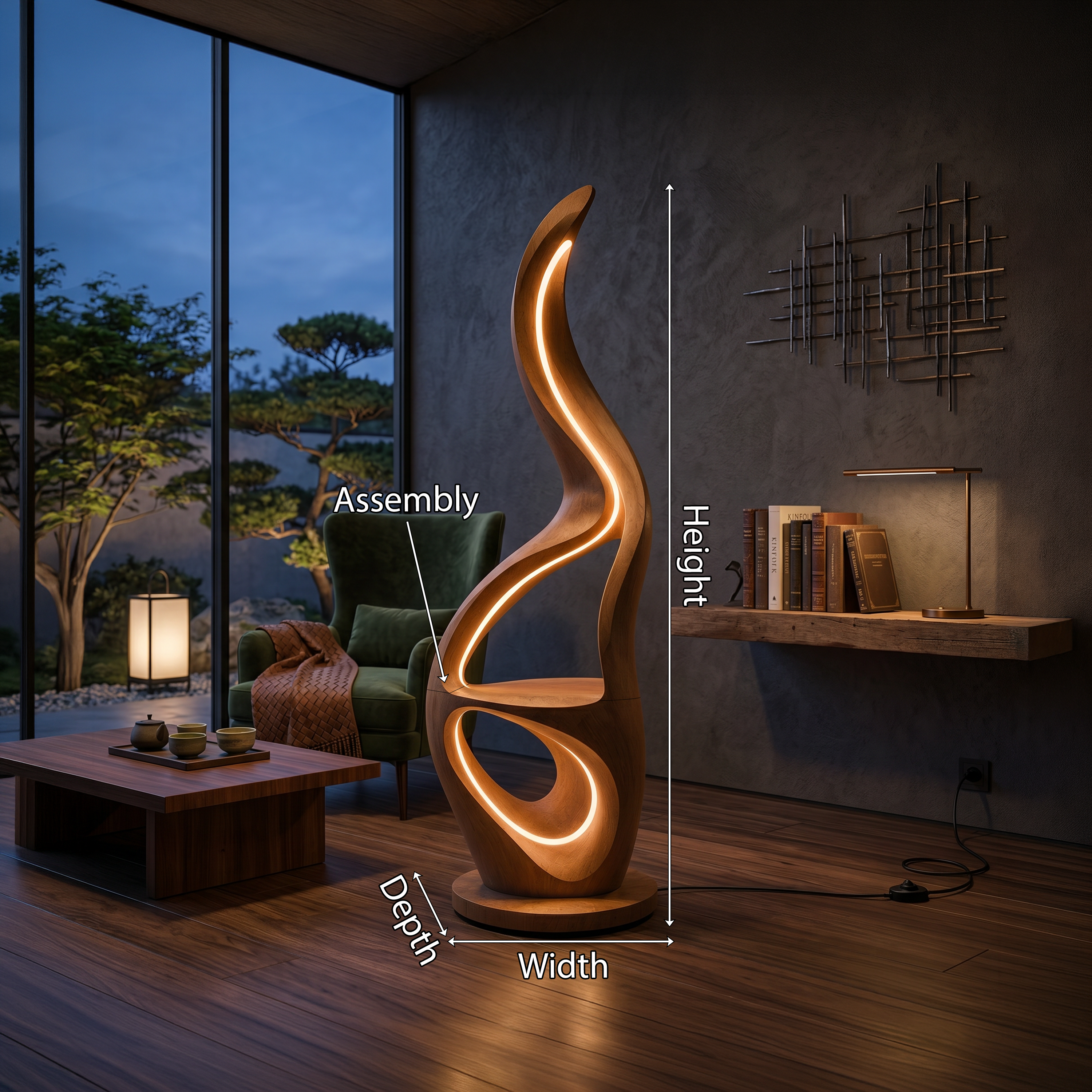 Contemporary Ring Lamp With Table For Lounge SILDTTNLAM020