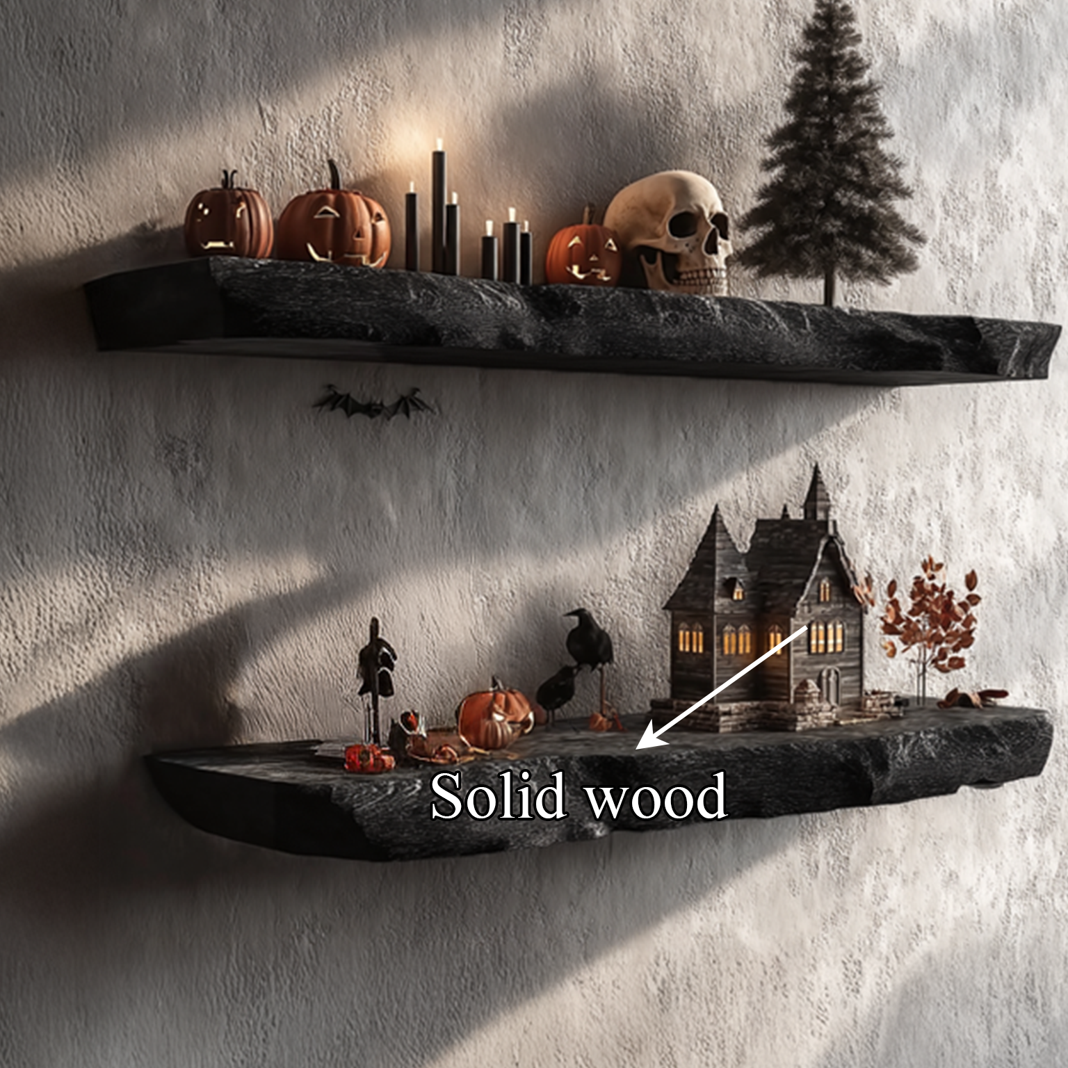Rustic Halloween Floating Shelf Living Room SINLSAFL150