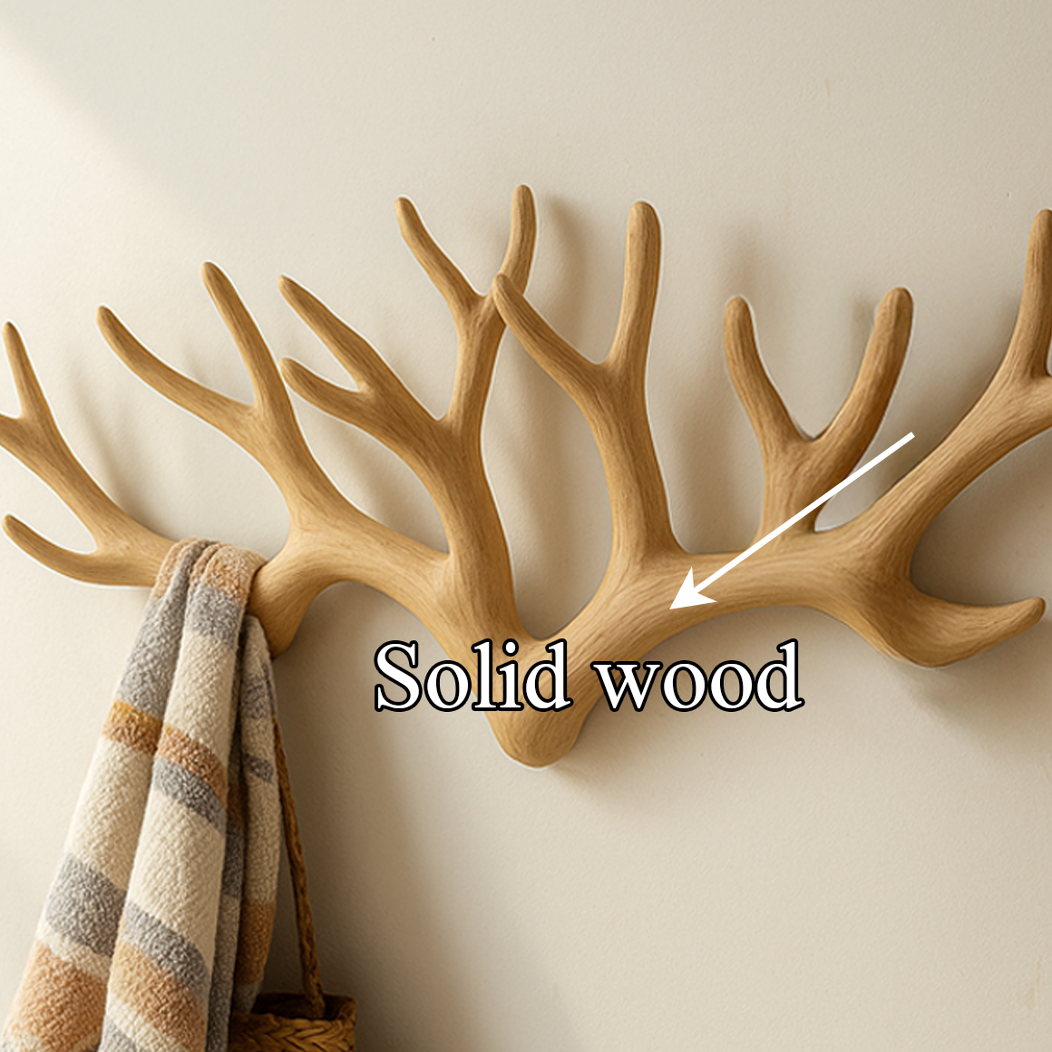 Rustic Antler Wall Rack Entryway Storage SINLSATCR022