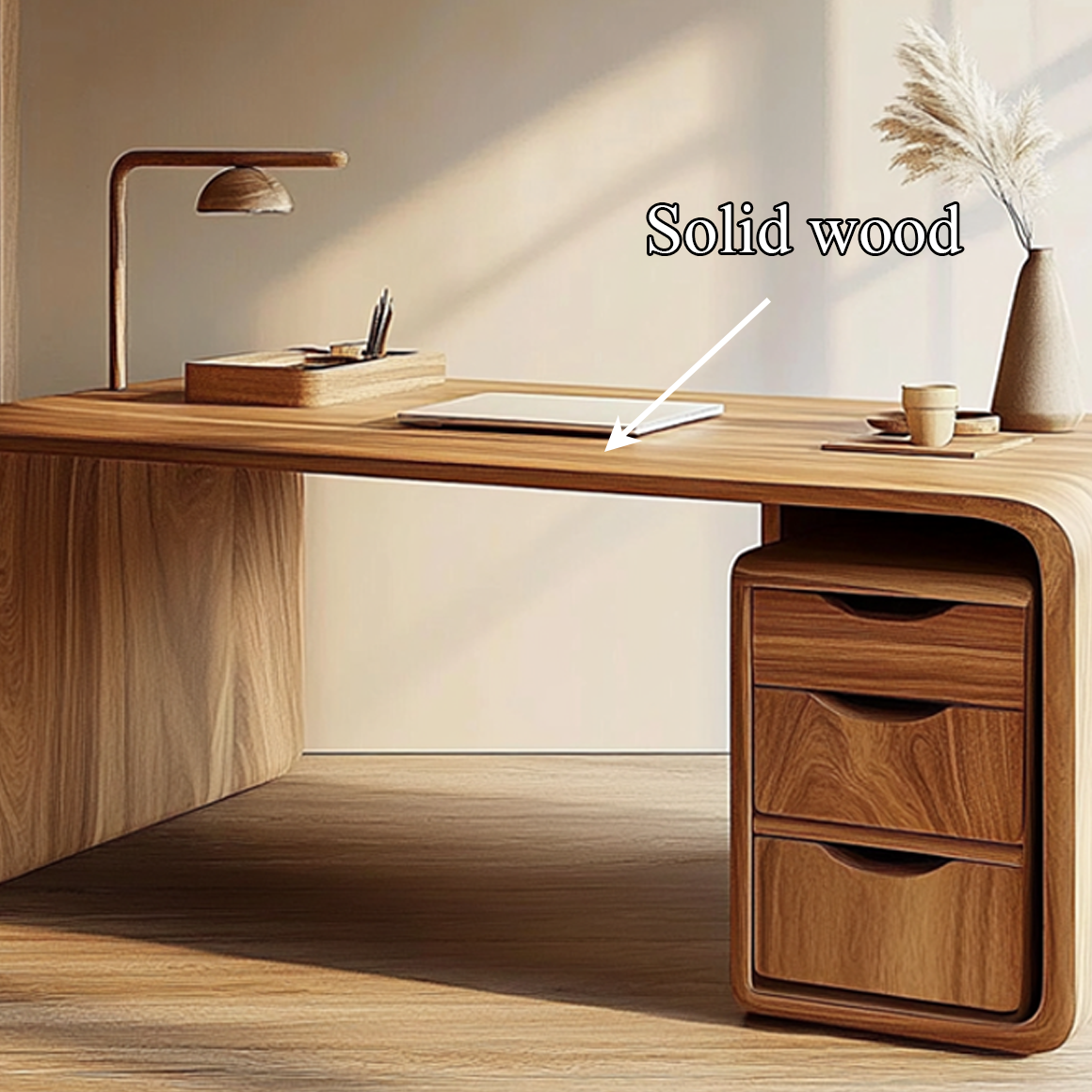 Mid Century Soft Modern Work Desk Bedroom And Home Office SINLSADK053
