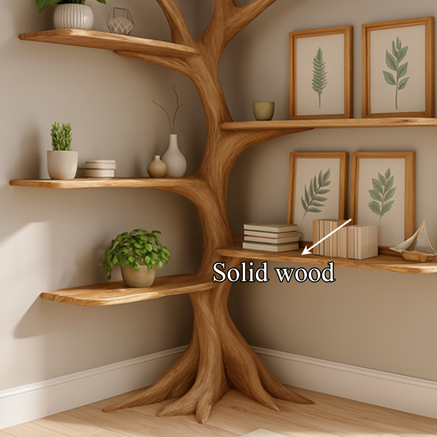 Midcentury Tree Bookshelf Kids Living Room SINLSATB222