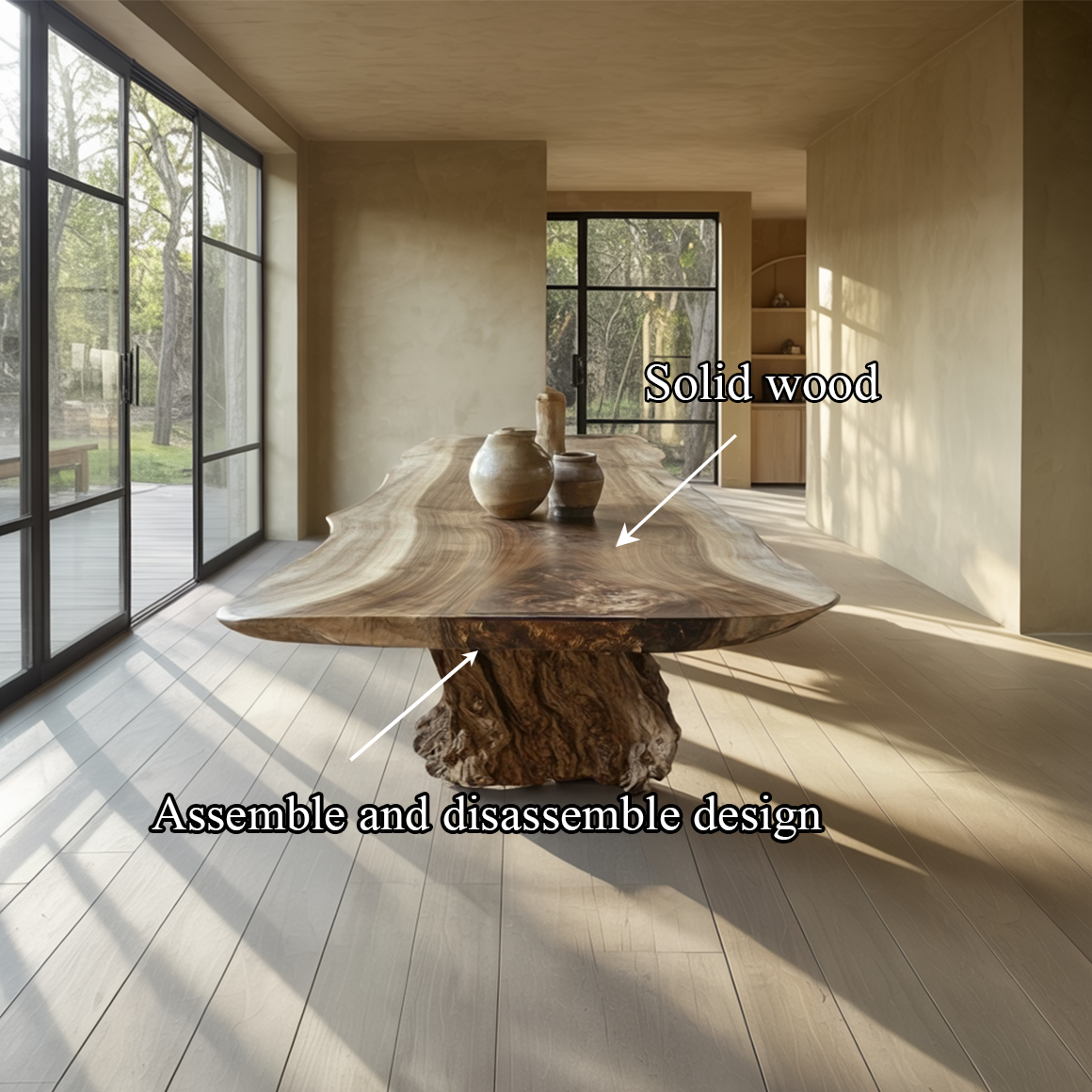 Rustic Dining Table For Dining Room Or Family Space SINLSADT153