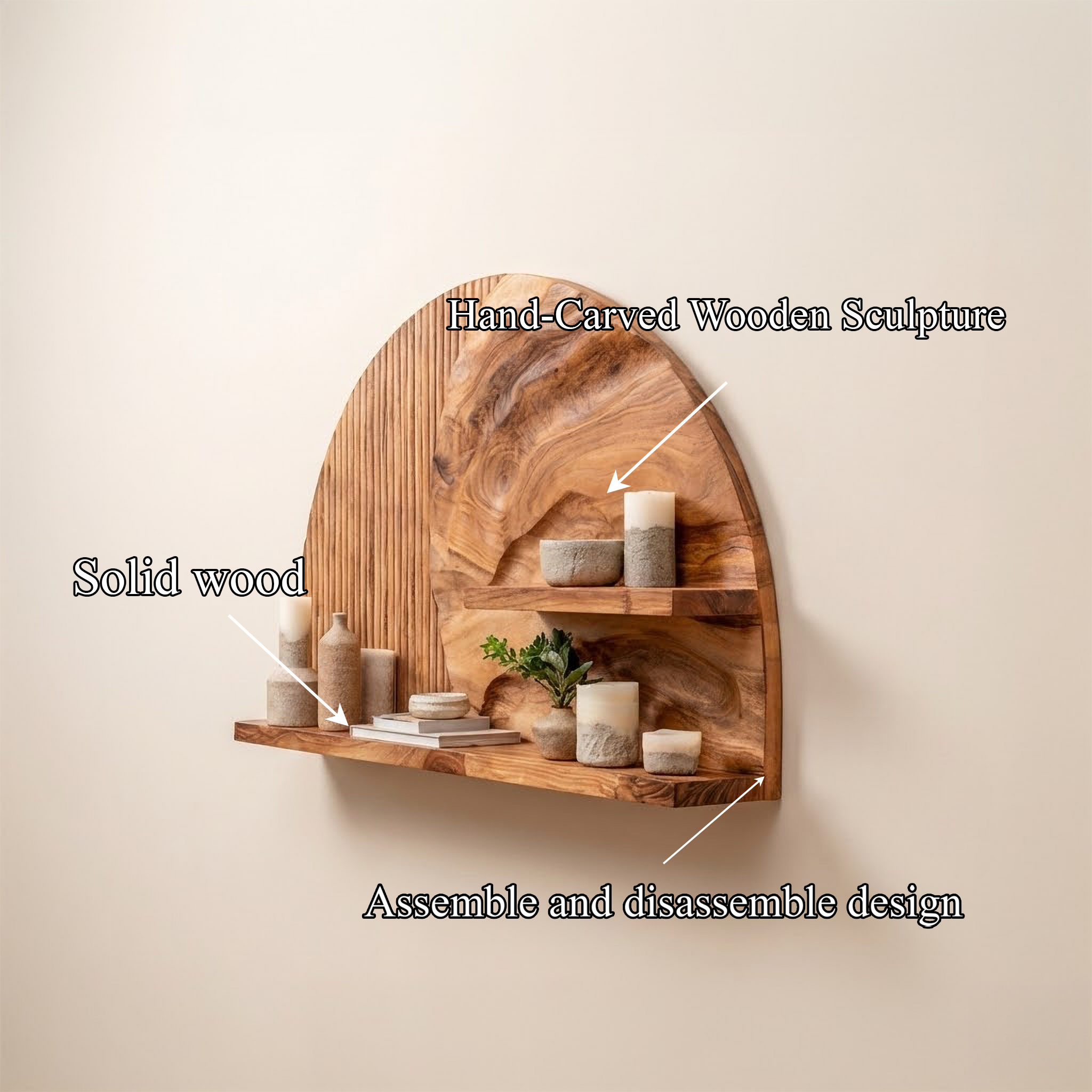 Rustic Decorative Wall Shelf For Living Room And Home Interior SINLSAFL443