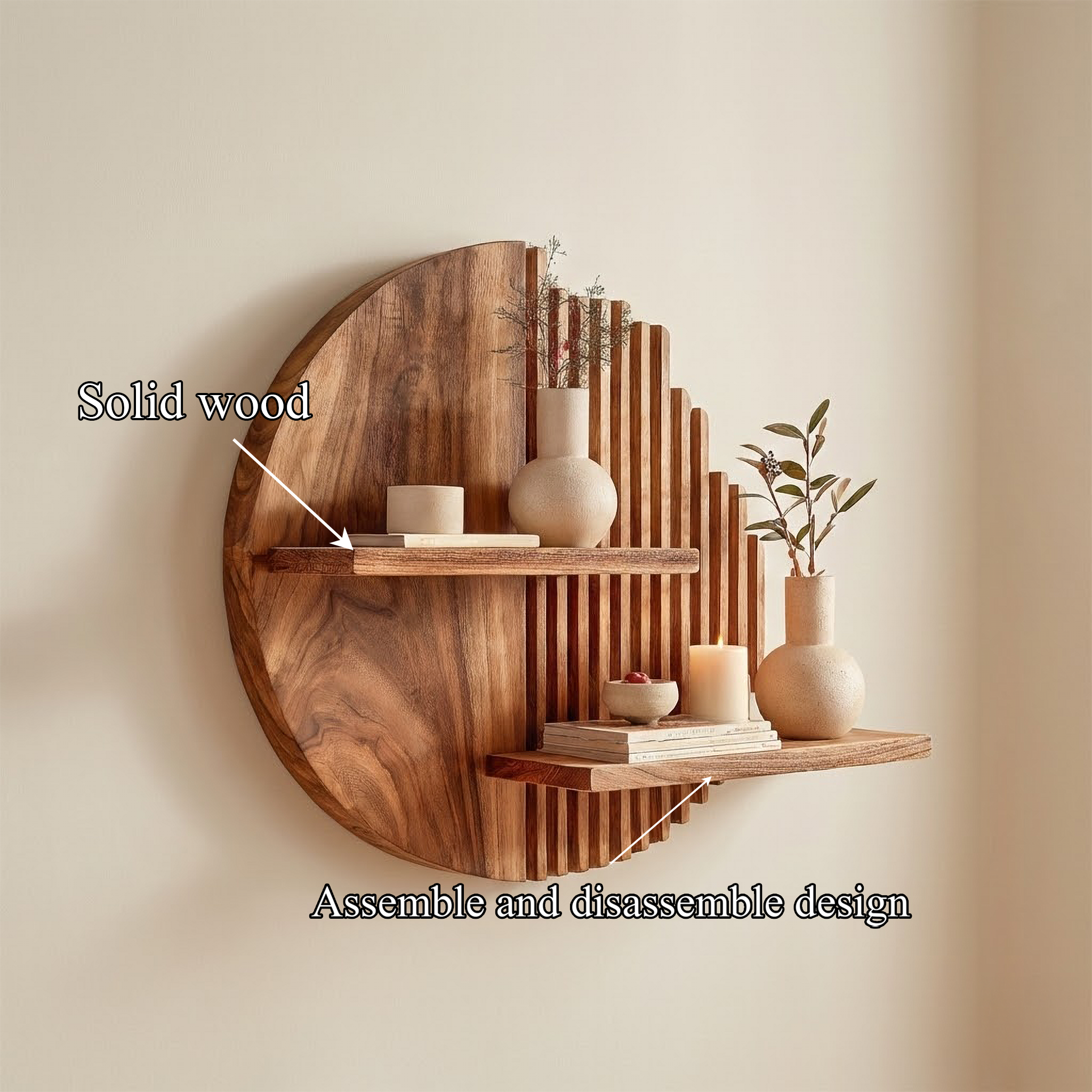 Rustic Wall Storage Shelf For Living Room Or Dining Area SINLSAFL444