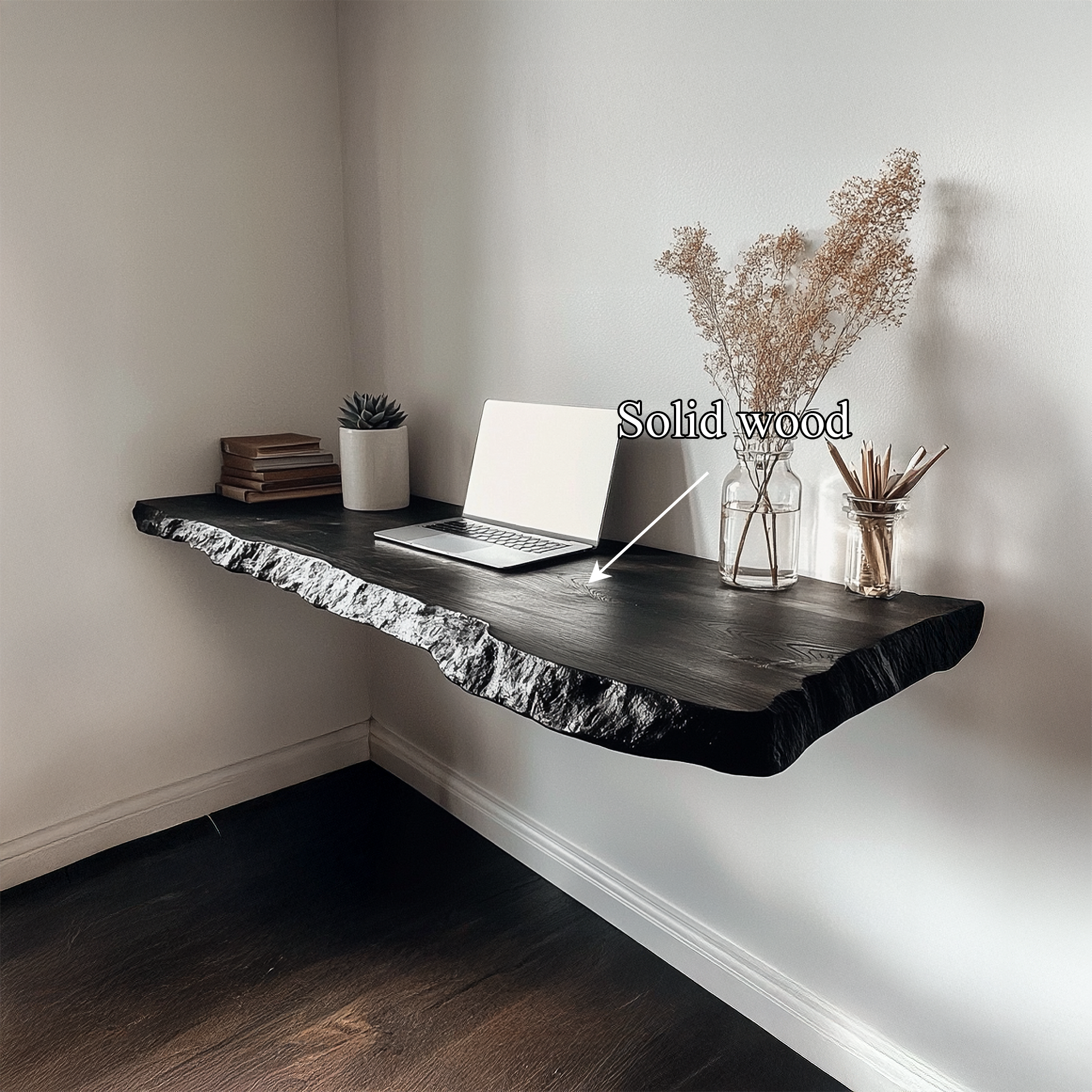 Rustic Wall Mounted Desk For Bedroom Or Studio Space SINLSAFL471