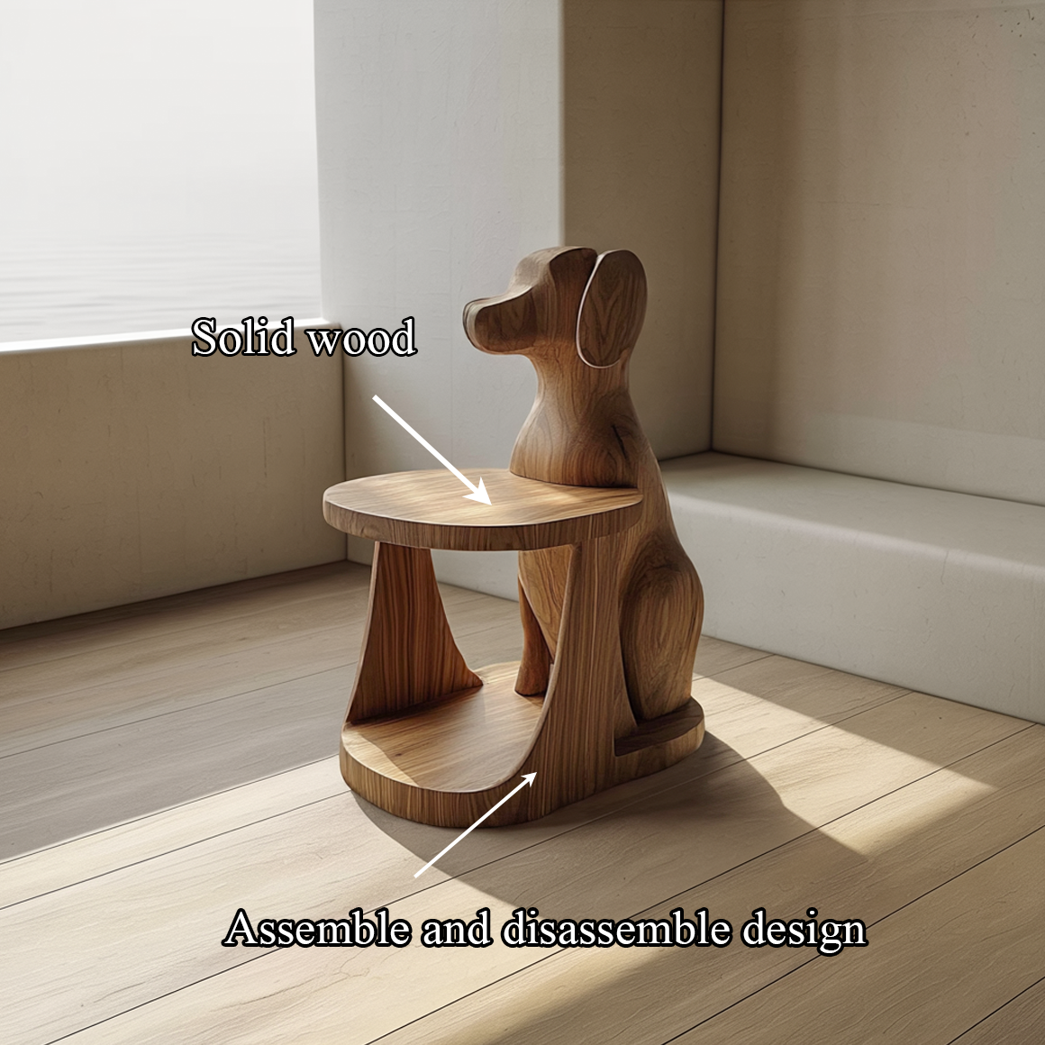 Modern Sculptural Dog Side Table For Living Room And Bedroom SINLSABT203