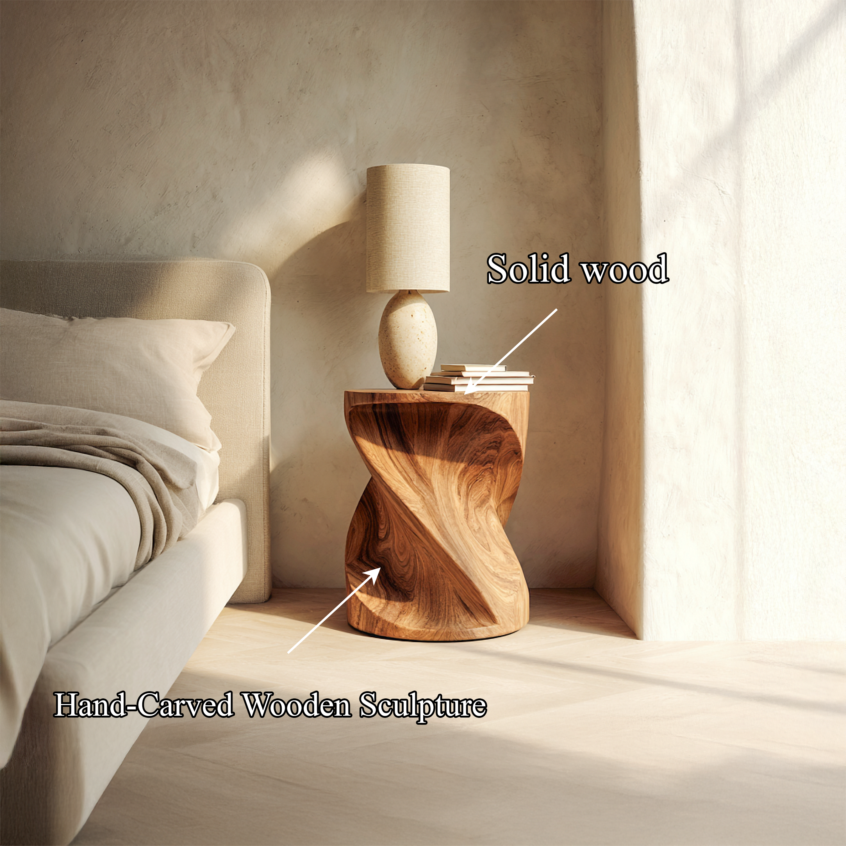 Mid Century Nightstand For Bedroom And Guest Room SINLSABT229