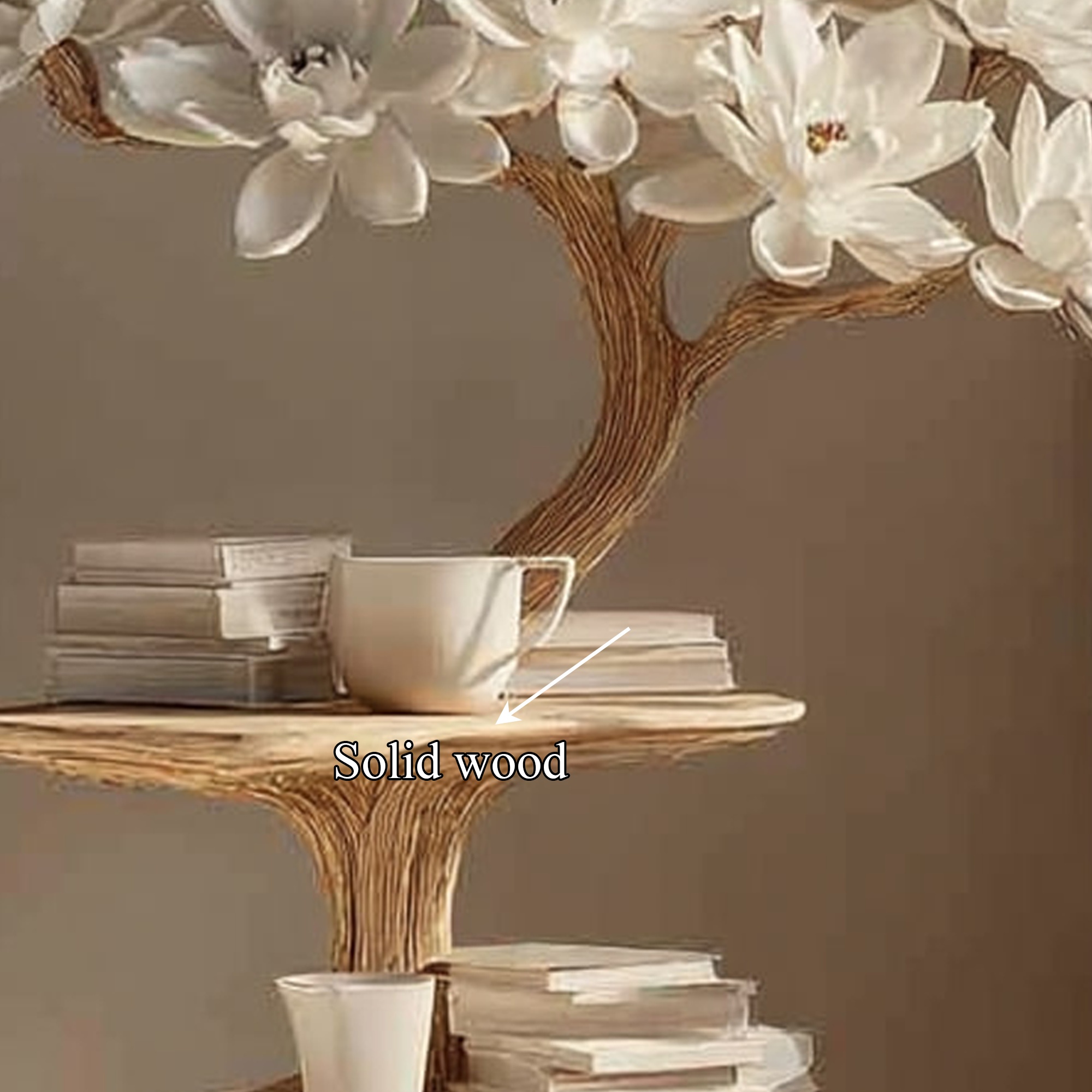Rustic Tree Nightstand Bedroom Small Space SINLKIBT066